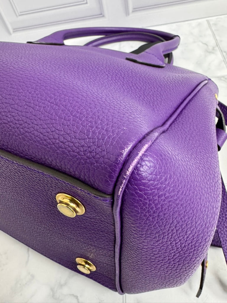 Louis Vuitton Purple Grained Leather Milla Bag MM