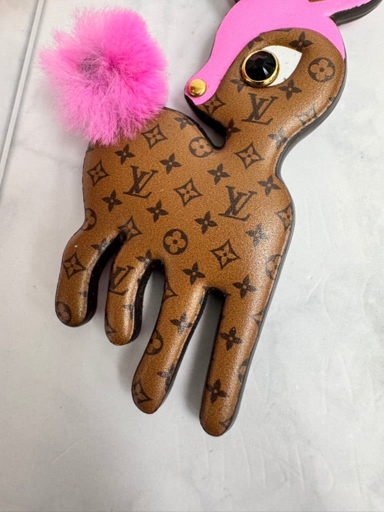 Louis Vuitton Reverse Monogram Pink Superstition Deer Bag Charm