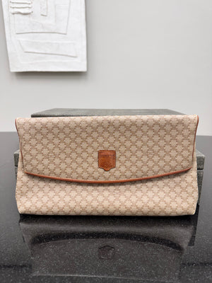 Celine Macadam Coated Canvas Clutch Bag