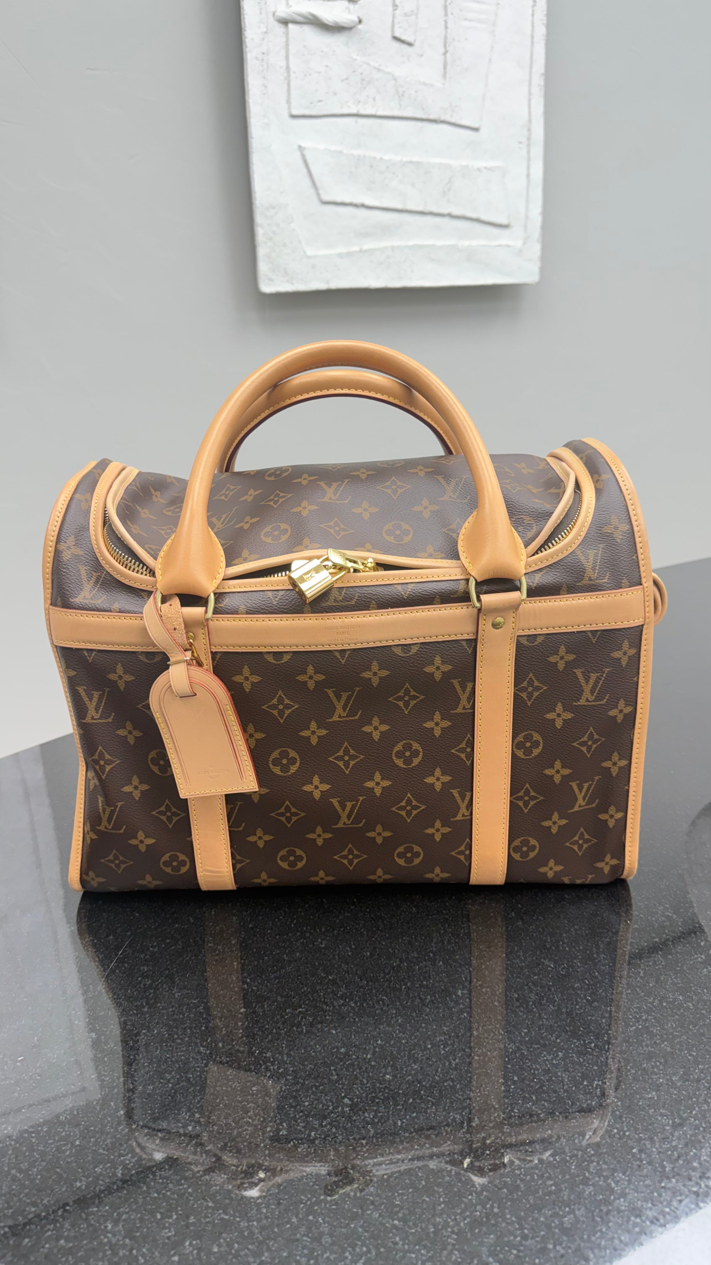 LIKE NEW - Louis Vuitton Monogram Sac Chien 40 Pet Carrier