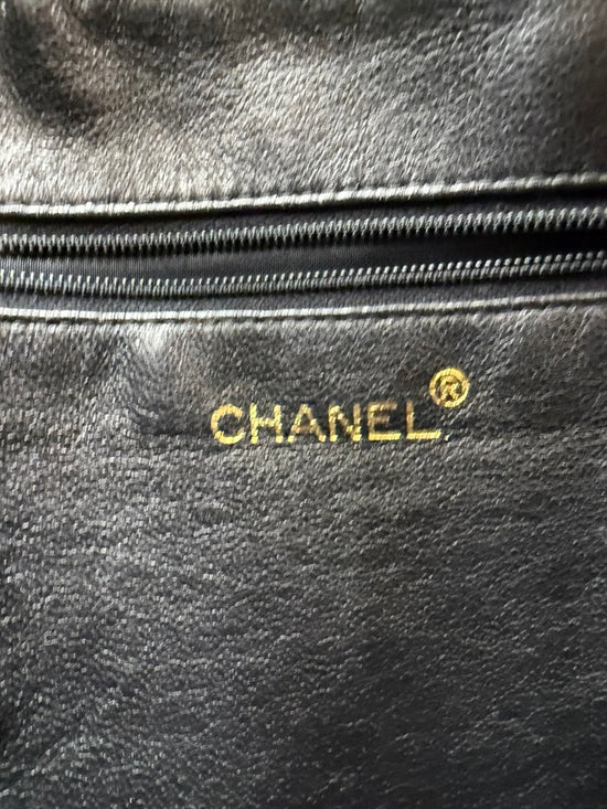 Chanel Black Lambskin Triple CC Tassel Camera Bag
