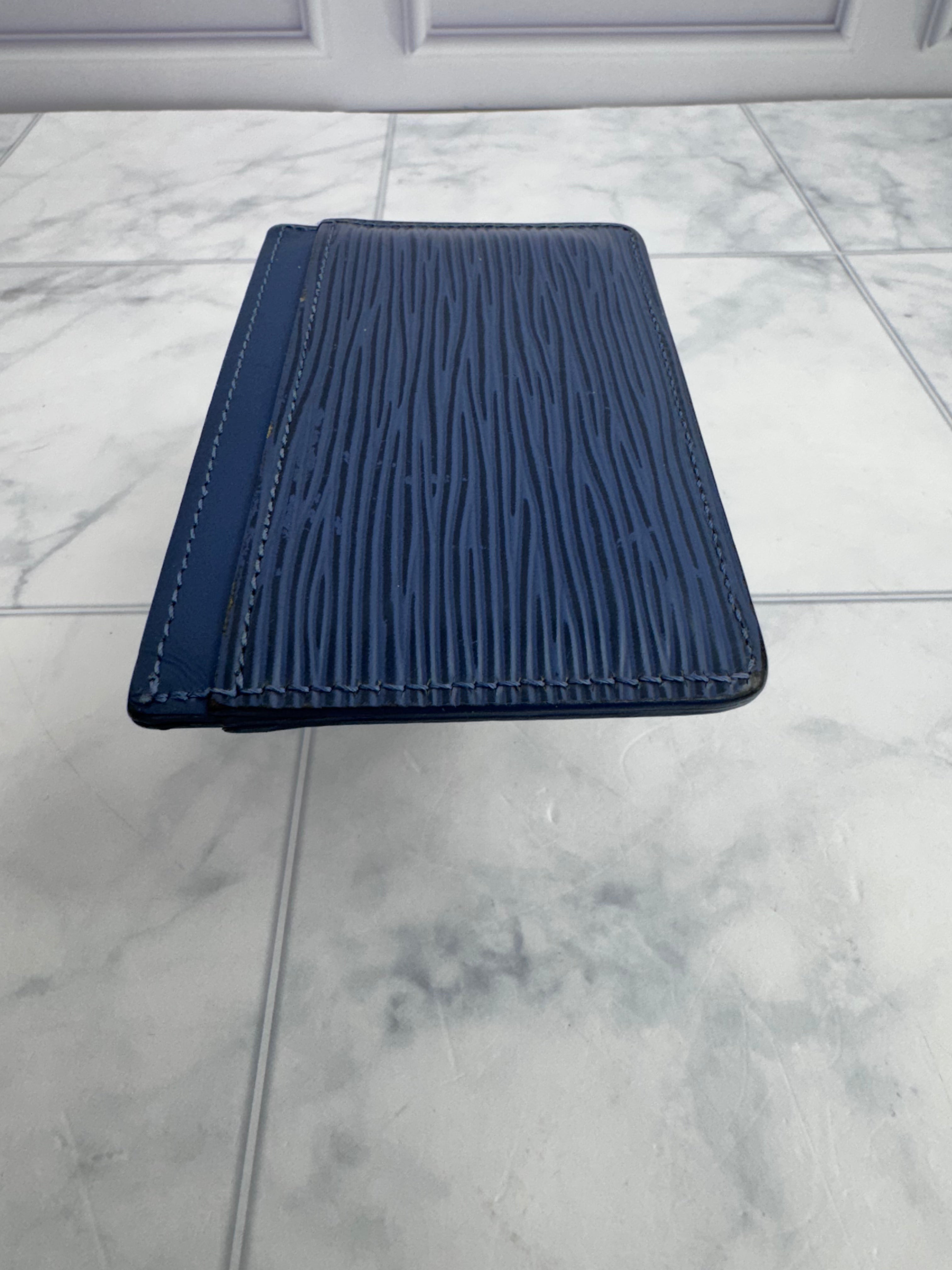 Louis Vuitton Blue Epi Card Holder