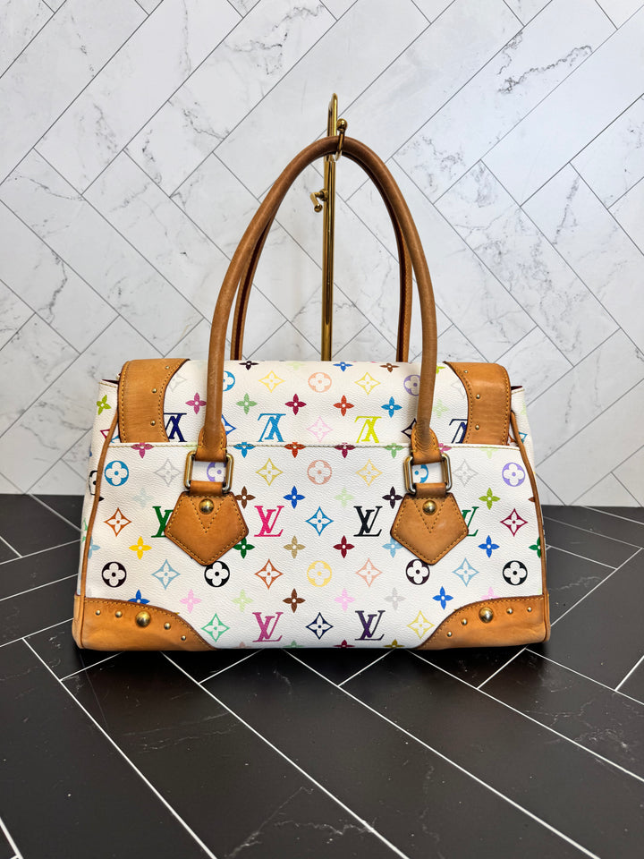 Louis Vuitton White Multicolore Beverly GM