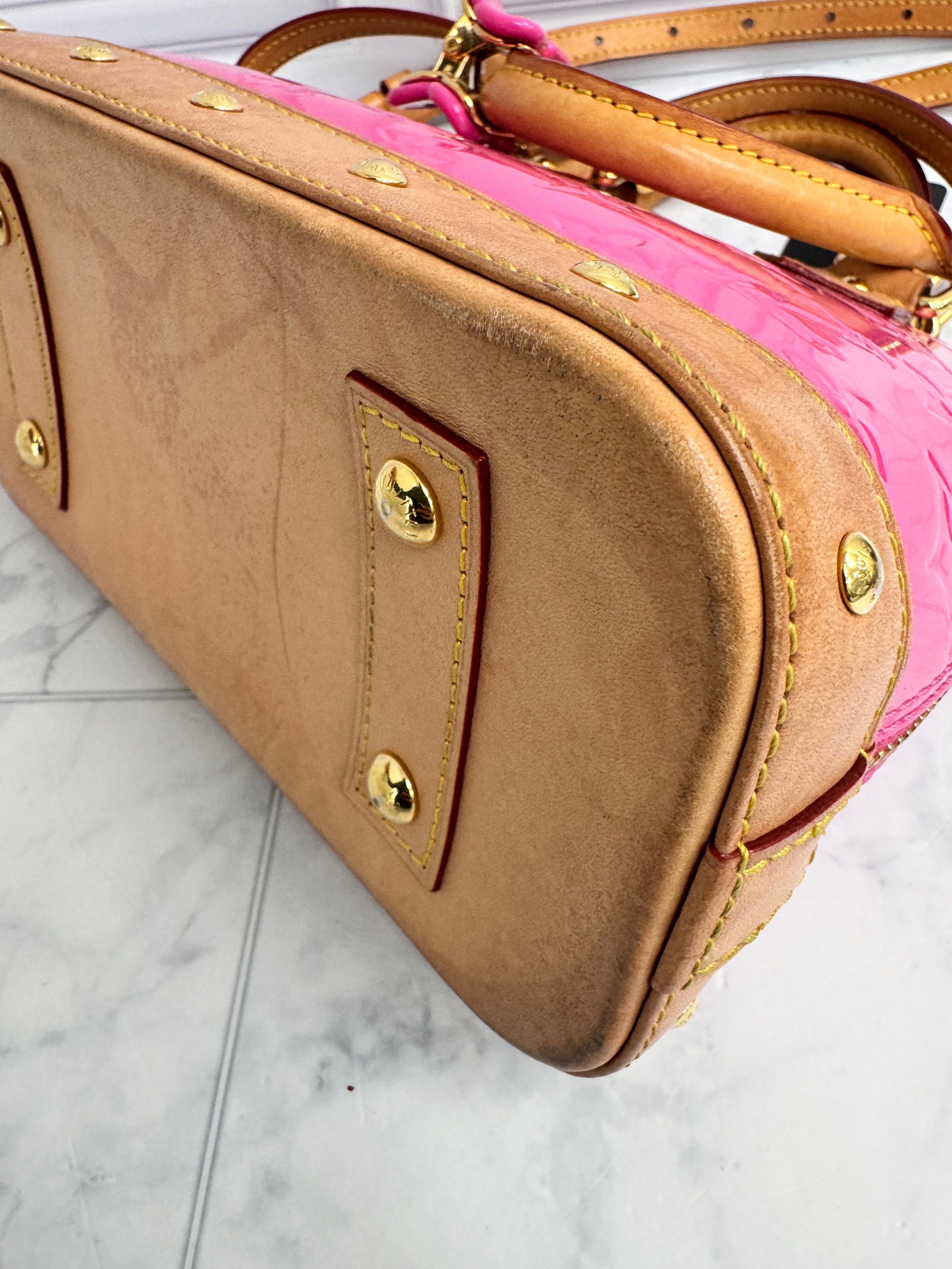 Louis Vuitton Pink Monogram Vernis Alma Handbag BB