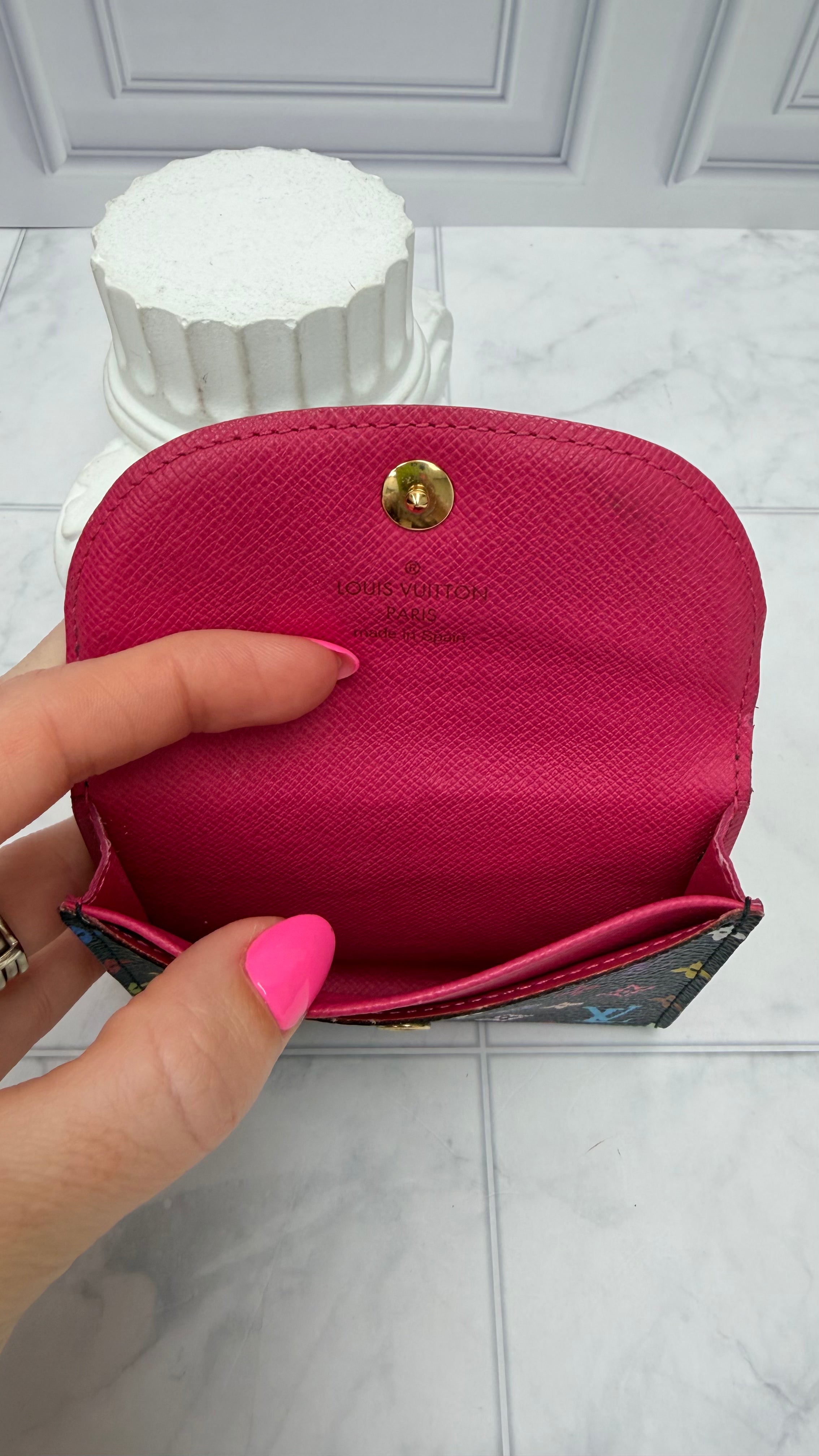 Louis Vuitton Black Multicolor Monogram  Card Case