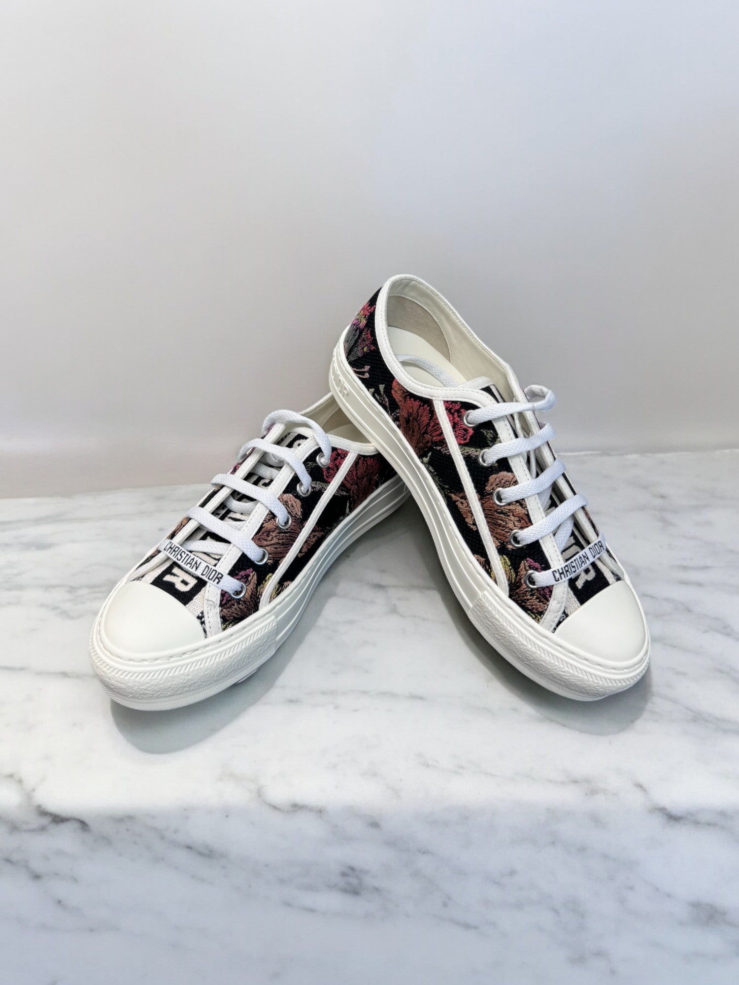 BRAND NEW- Dior Black Floral Sneakers Size 36