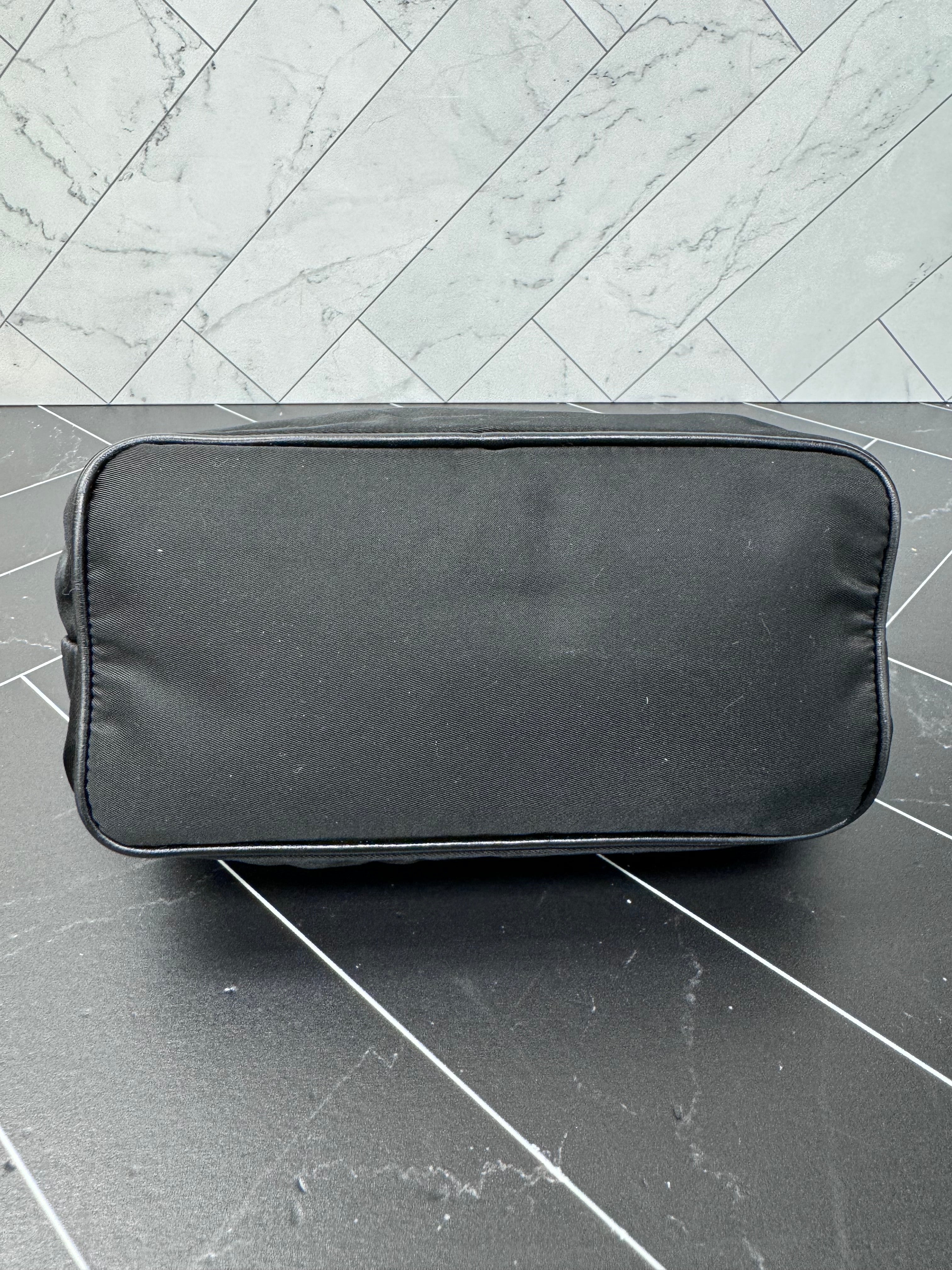 Prada Black Nylon Tessuto Chain Shoulder Bag