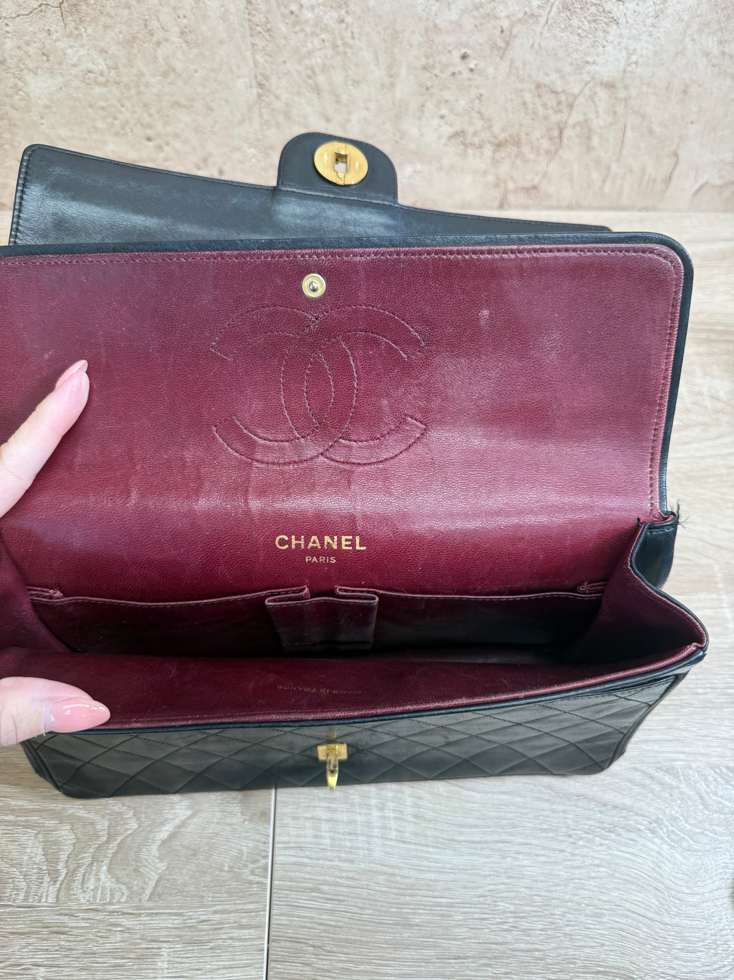 Chanel Black Quilted Calfskin Bijoux Double Flap Bag