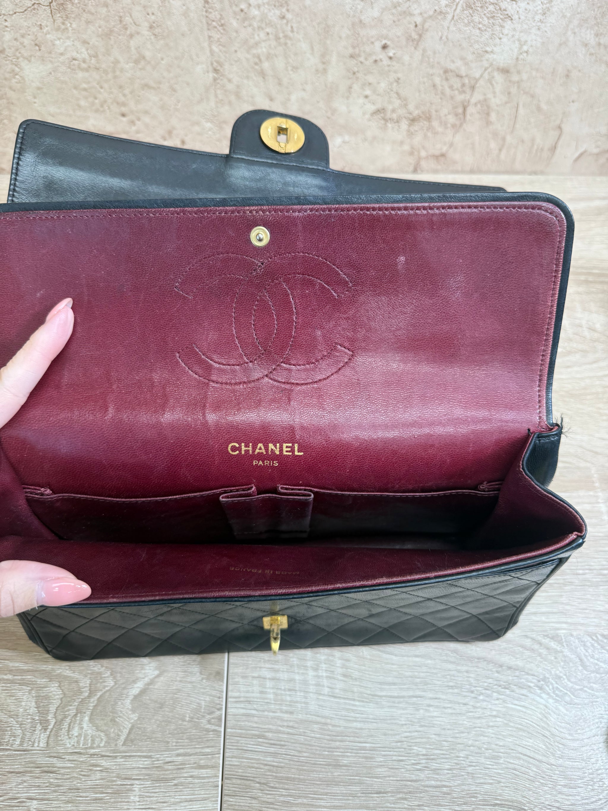 Chanel Black Quilted Calfskin Bijoux Double Flap Bag