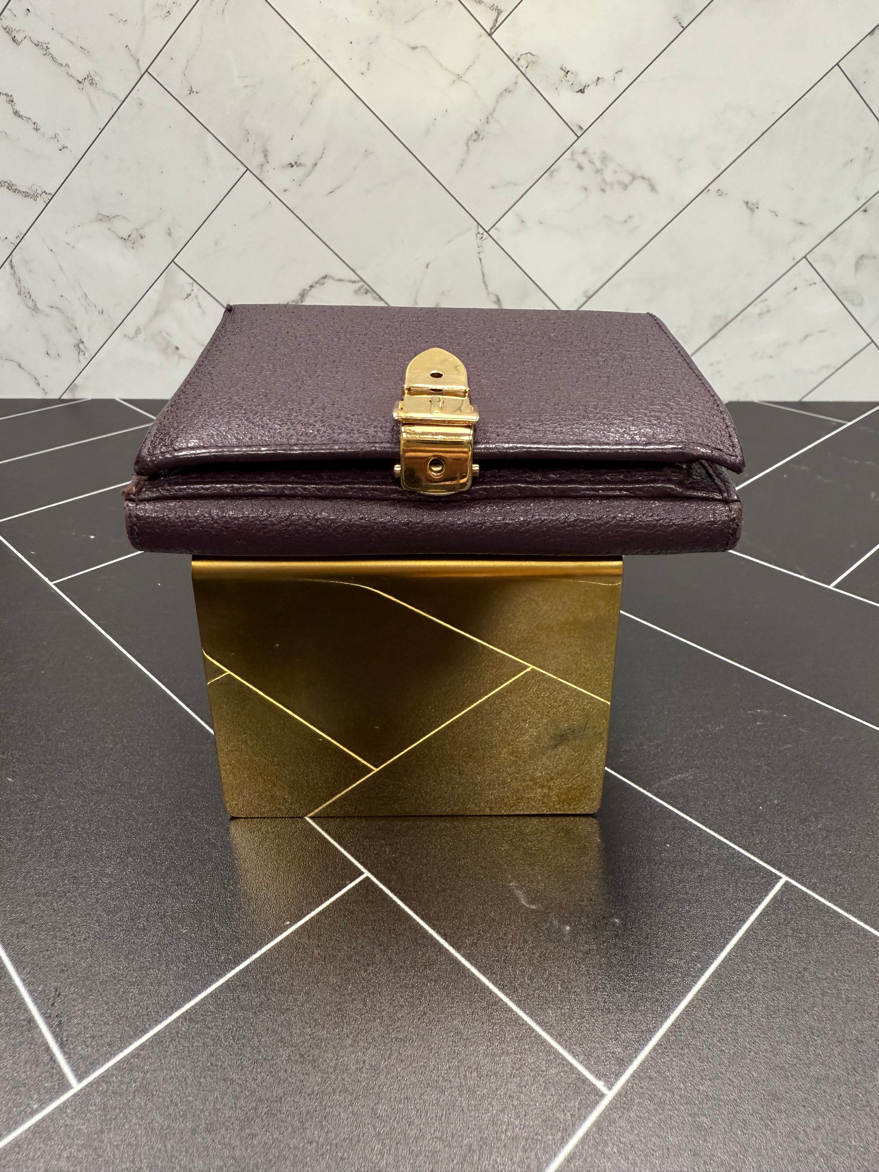 Gucci Plum Leather Compact Wallet