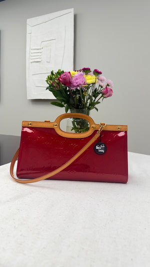 *DONS DROP* Louis Vuitton Red Vernis Roxbury Drive Handbag