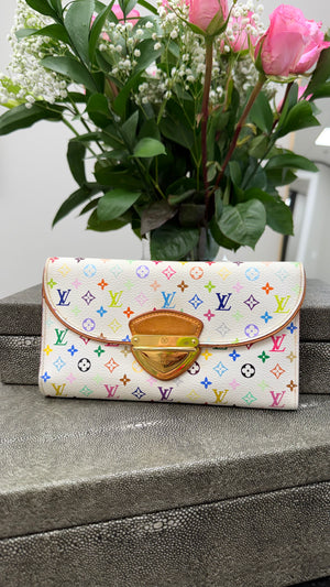 Louis Vuitton White Multicolor Monogram Eugenie Wallet