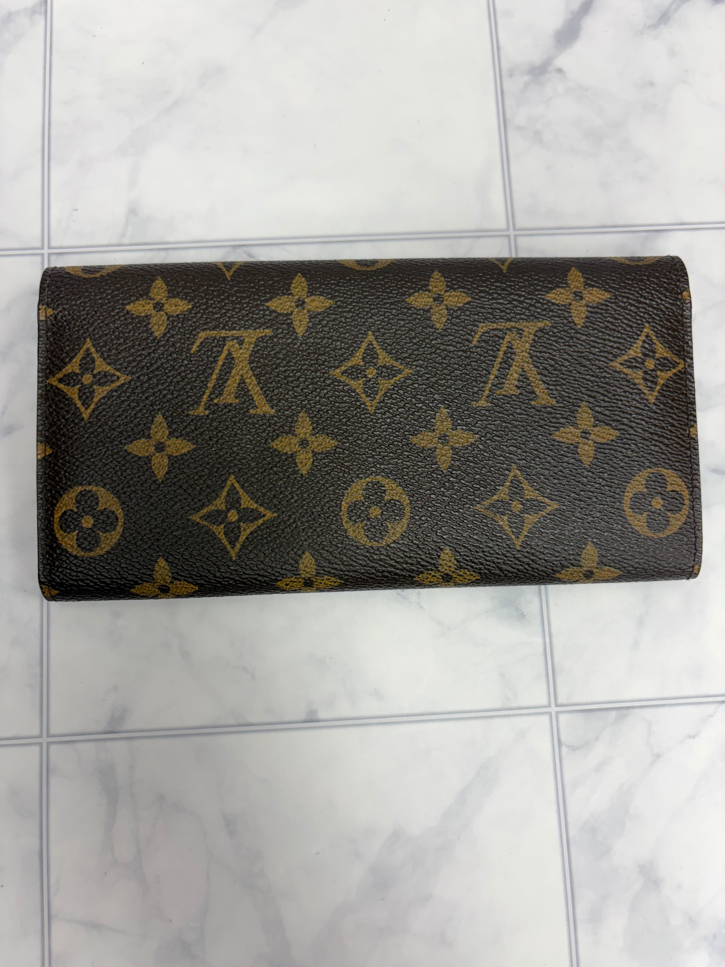 Louis Vuitton Monogram & Green Emilie Wallet