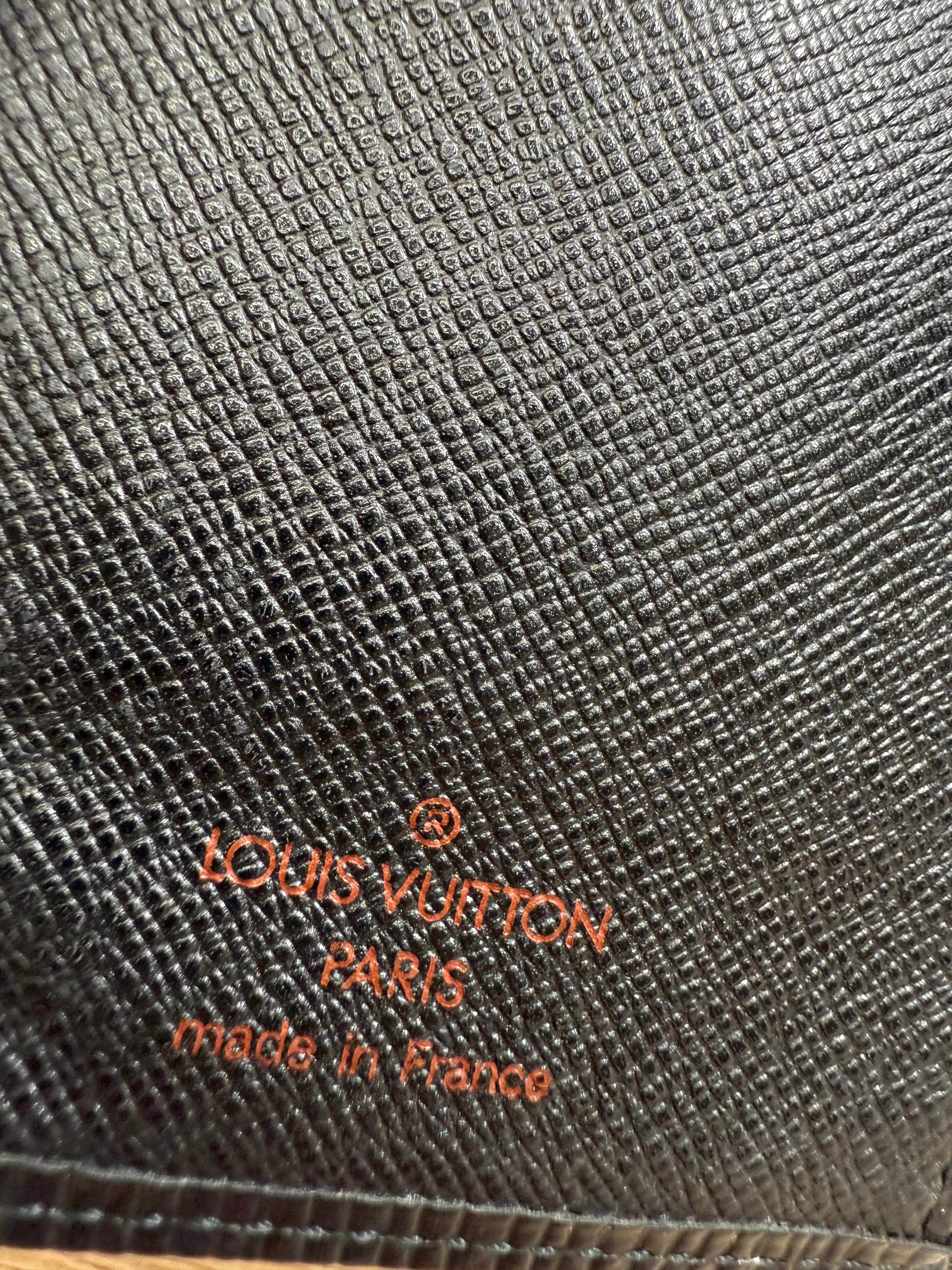 Louis Vuitton Black Epi Long French Wallet