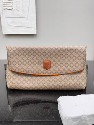 Celine Macadam Coated Canvas Clutch Bag