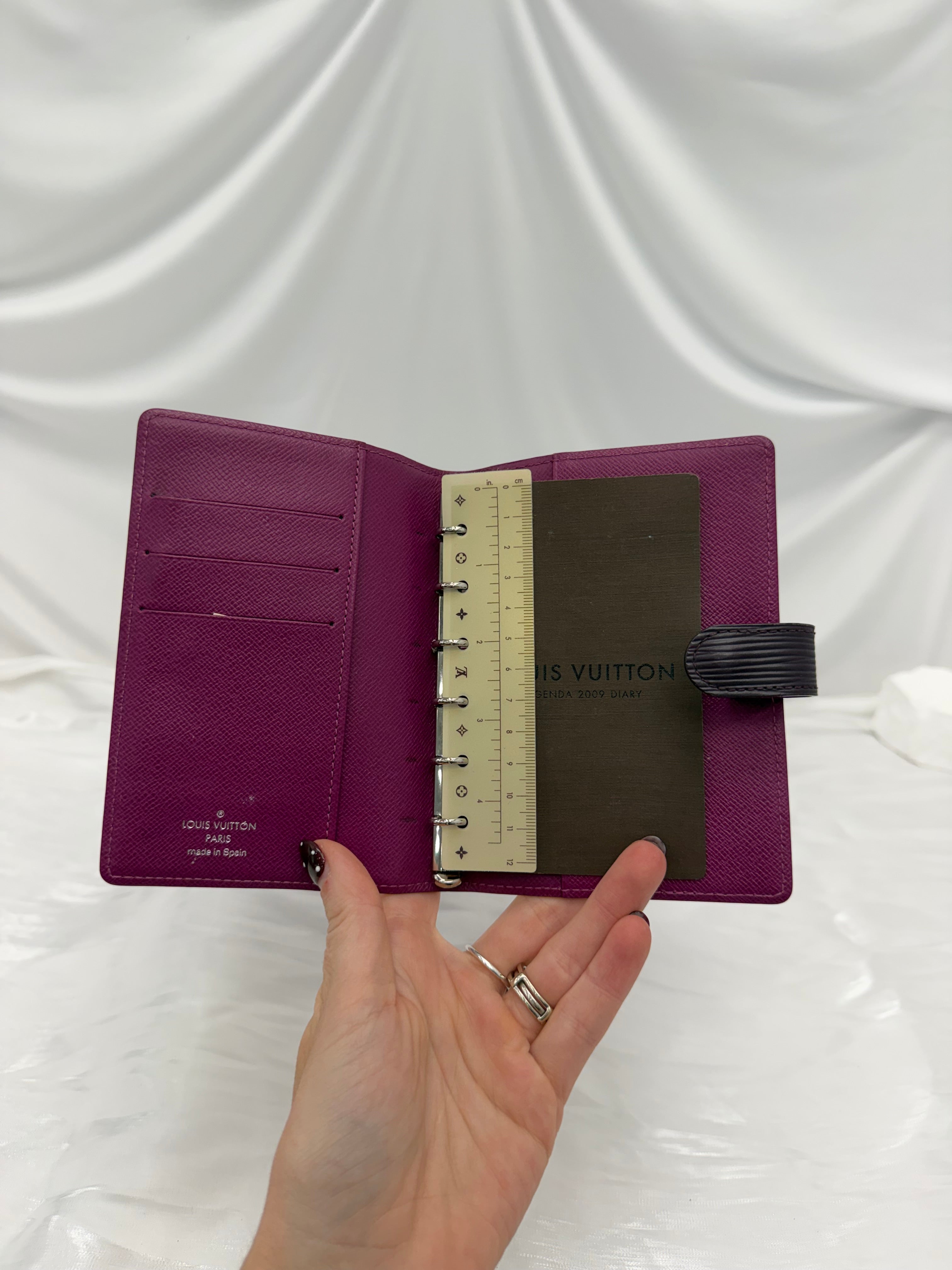 Louis Vuitton Dark Plum Epi Leather Passport Agenda PM