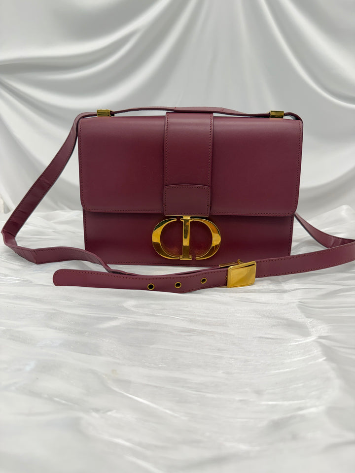Christian Dior Dark Mauve 30 Montaigne Shoulder Bag