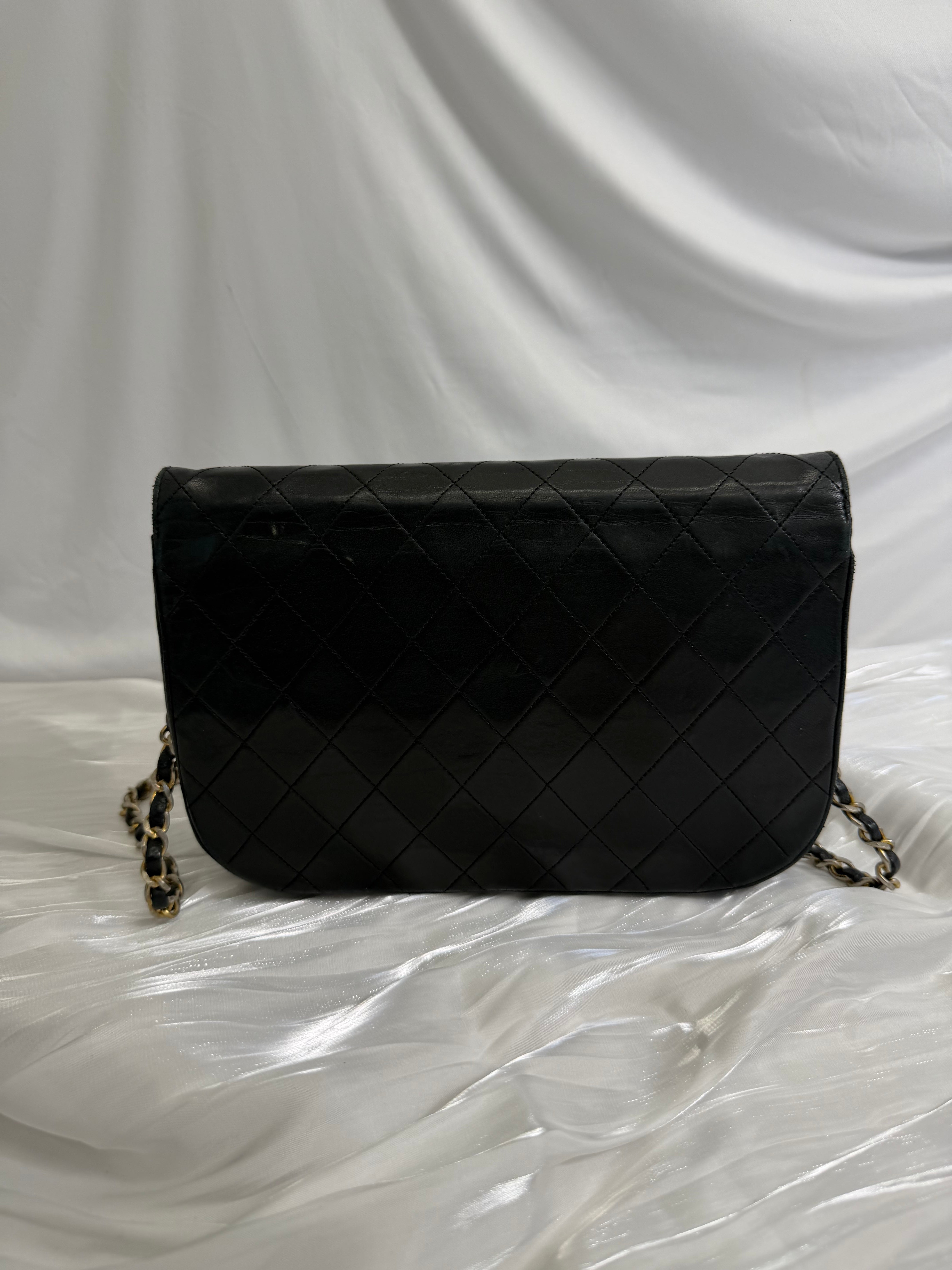 Chanel Black Calfskin Double Flap Bag