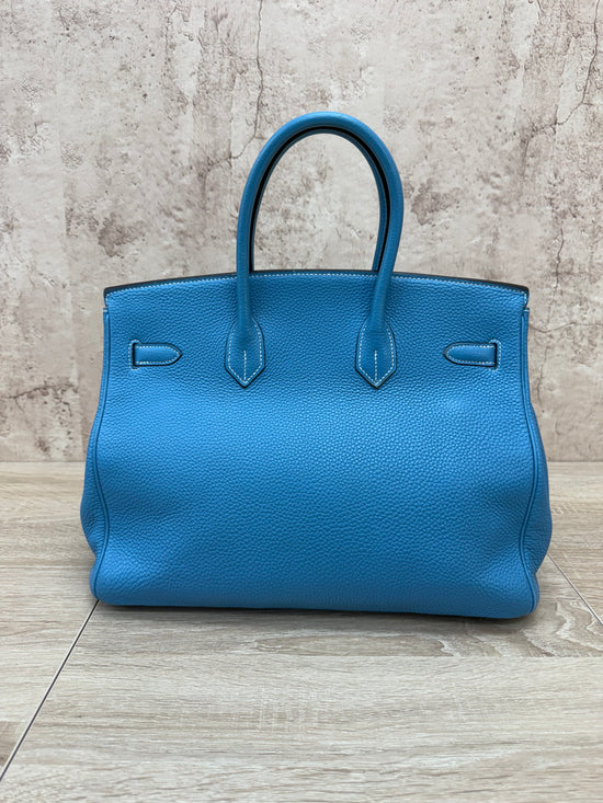 Hermes Blue Jean Togo Leather Birkin 35 with Palladium Hardware