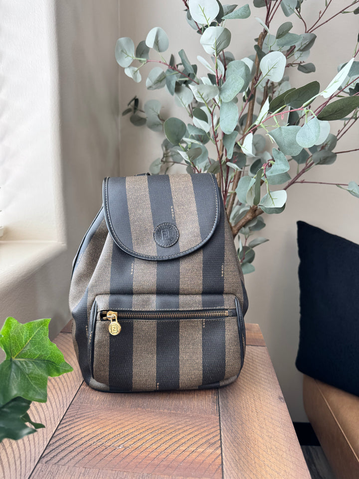 Fendi Coated Canvas Pequin Backpack