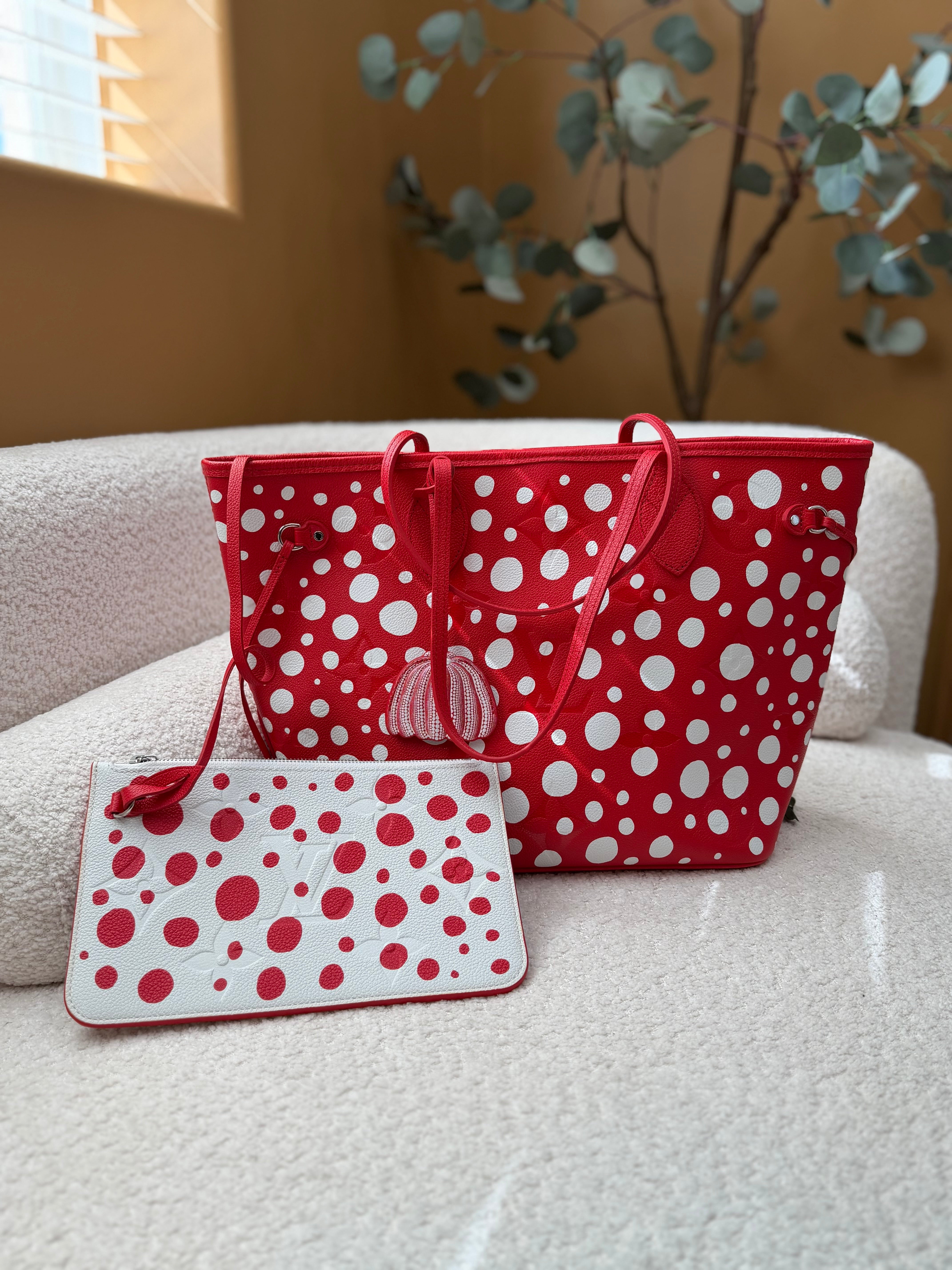 BRAND NEW Louis Vuitton X Yayoi Kusama Red Infinity Dots Neverfull MM