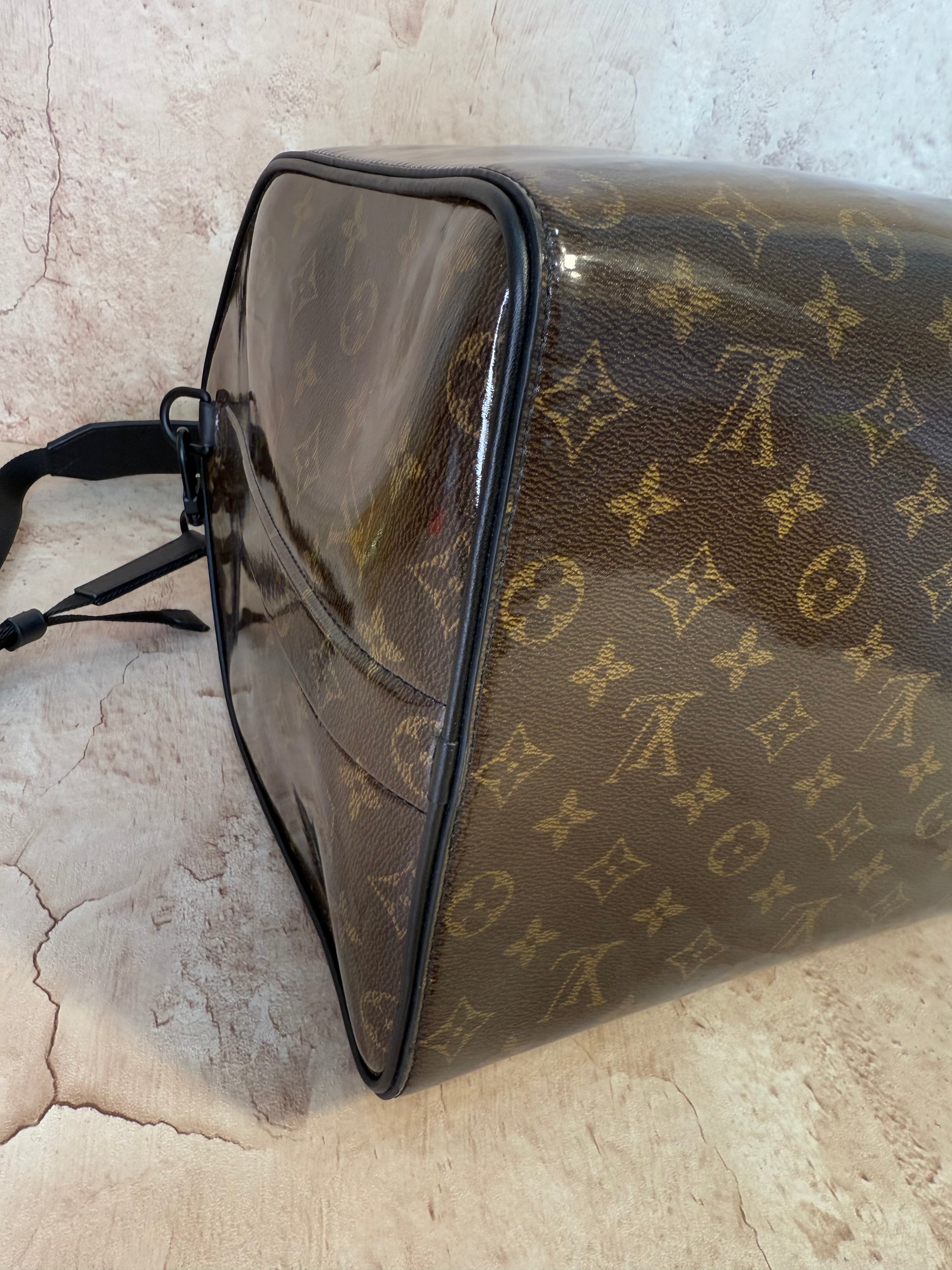 LIKE NEW- Louis Vuitton Limited Edition Monogram Glaze Canvas Keepall Bandouliere 50