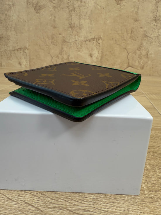 BRAND NEW- Louis Vuitton Monogram & Green Bifold