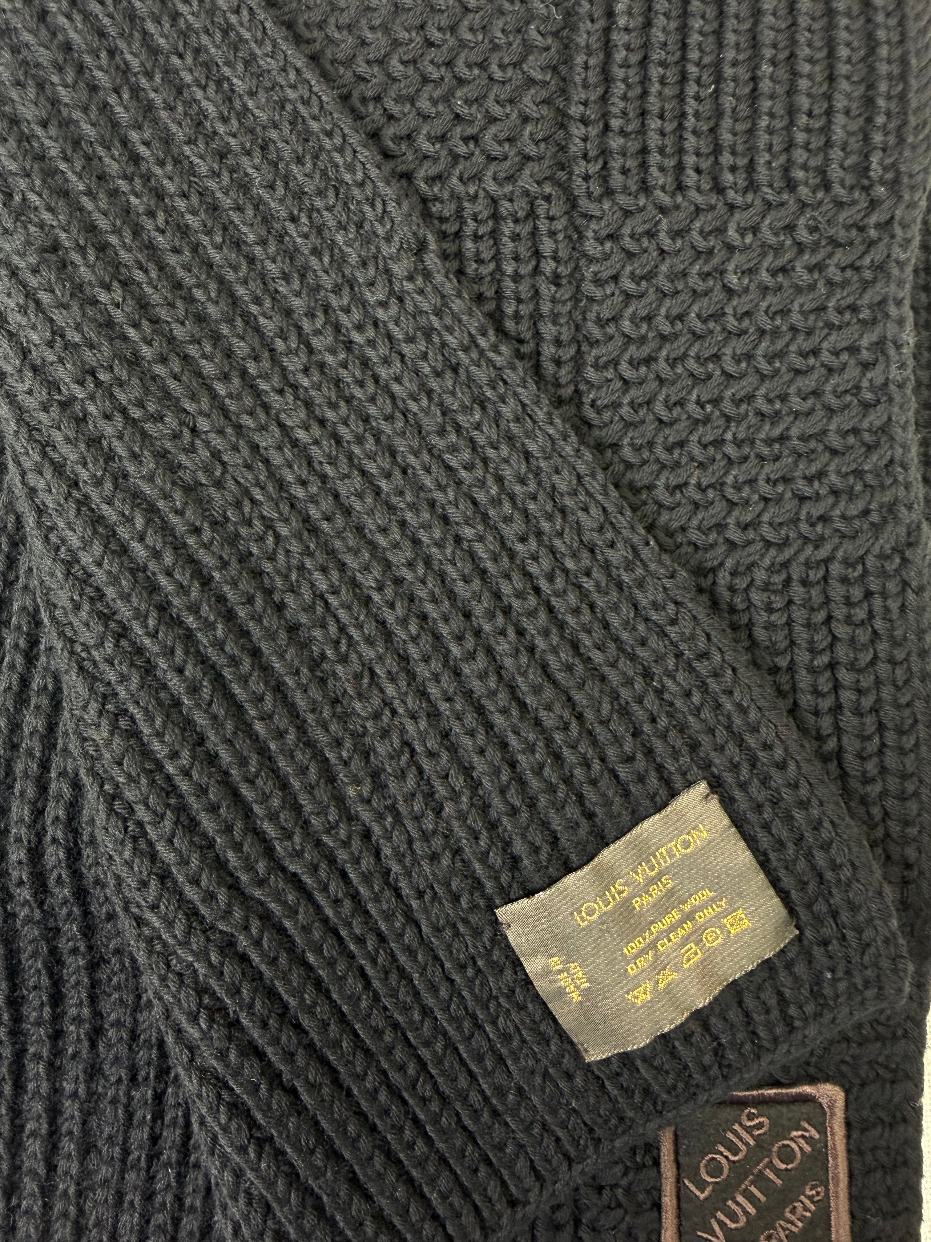 Louis Vuitton Black Wool Scarf