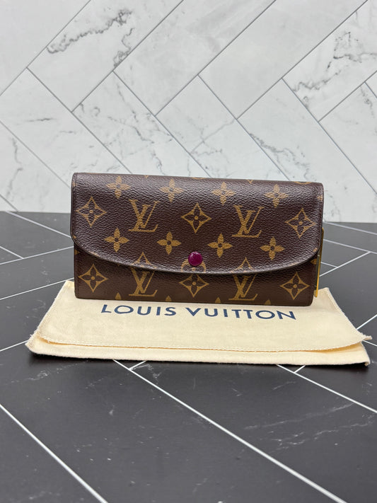 Louis Vuitton Monogram & Fuchsia Emilie Wallet
