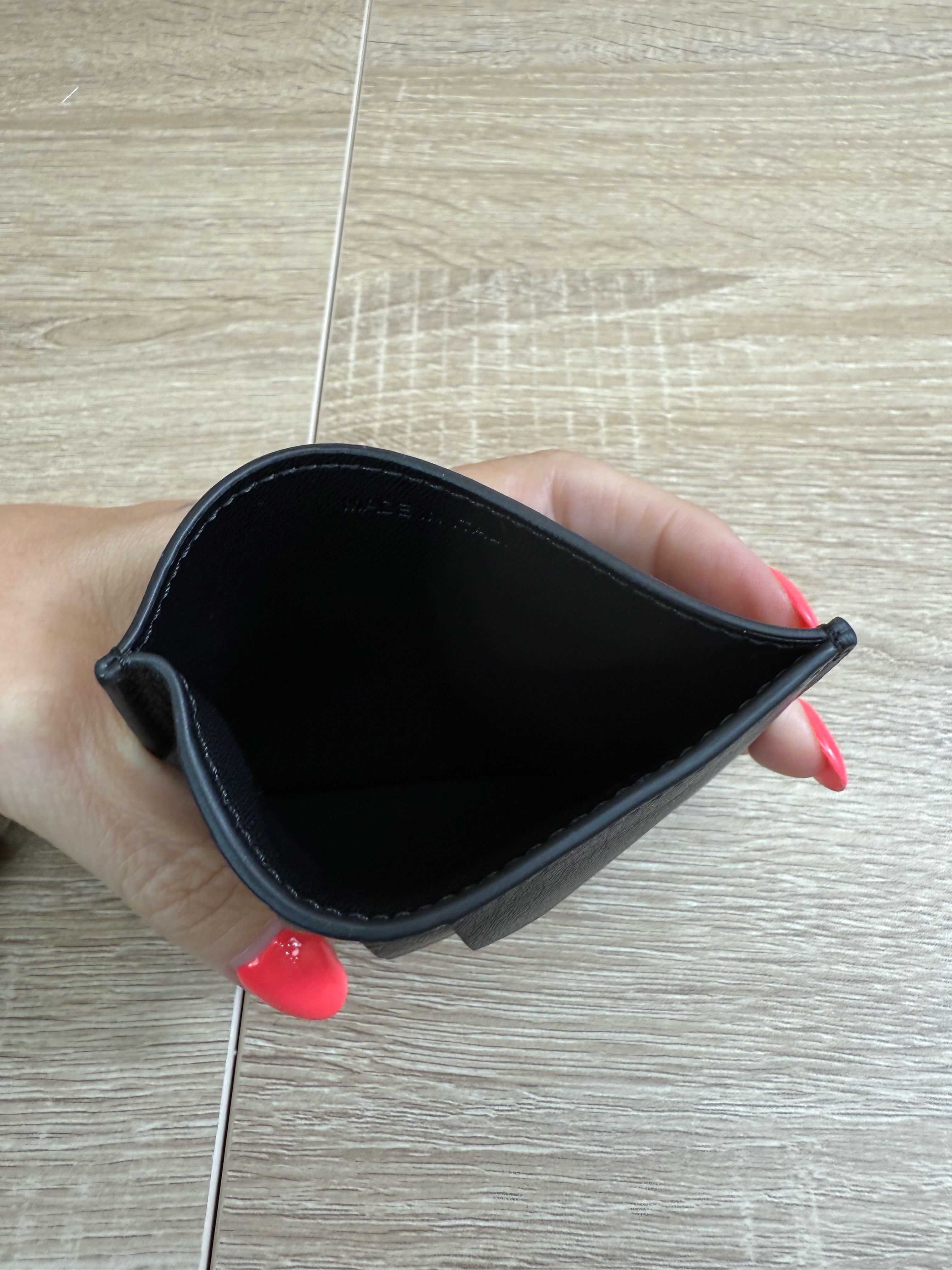 BRAND NEW Rick Owens Black Leather Card Holder