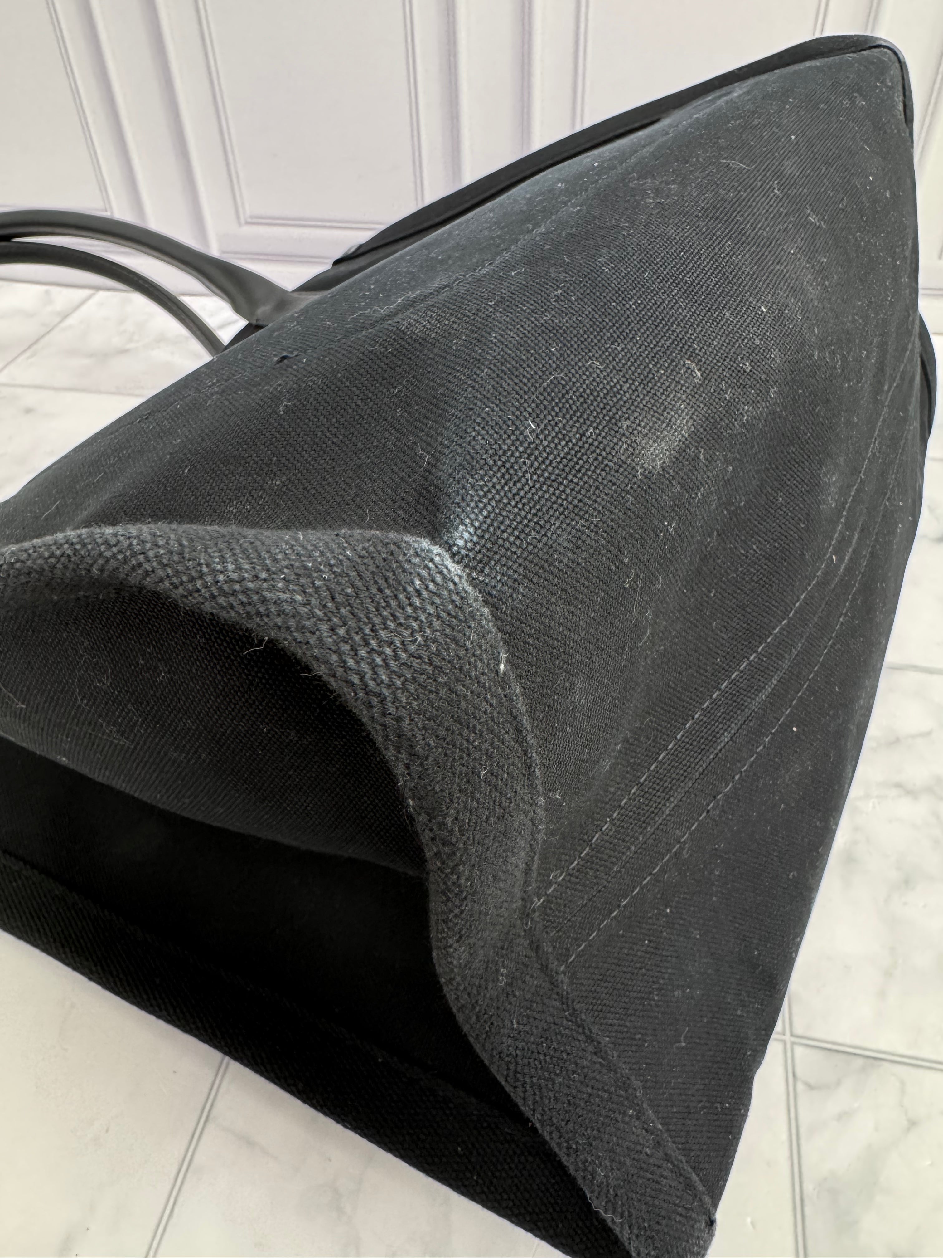 Christian Louboutin Black Canvas Large Tote Bag