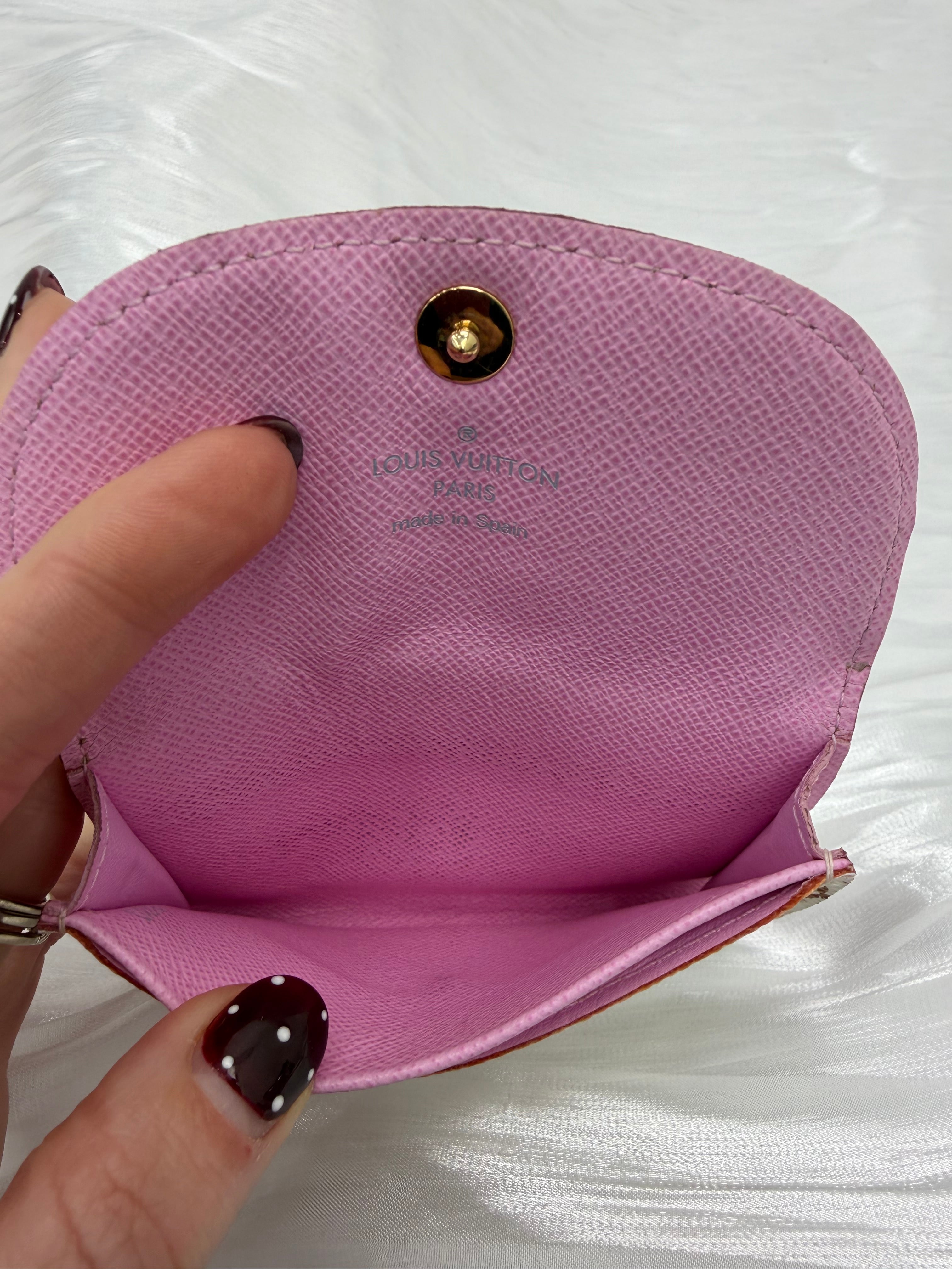 Louis Vuitton White Multicolore & Pink Monogram  Card Case