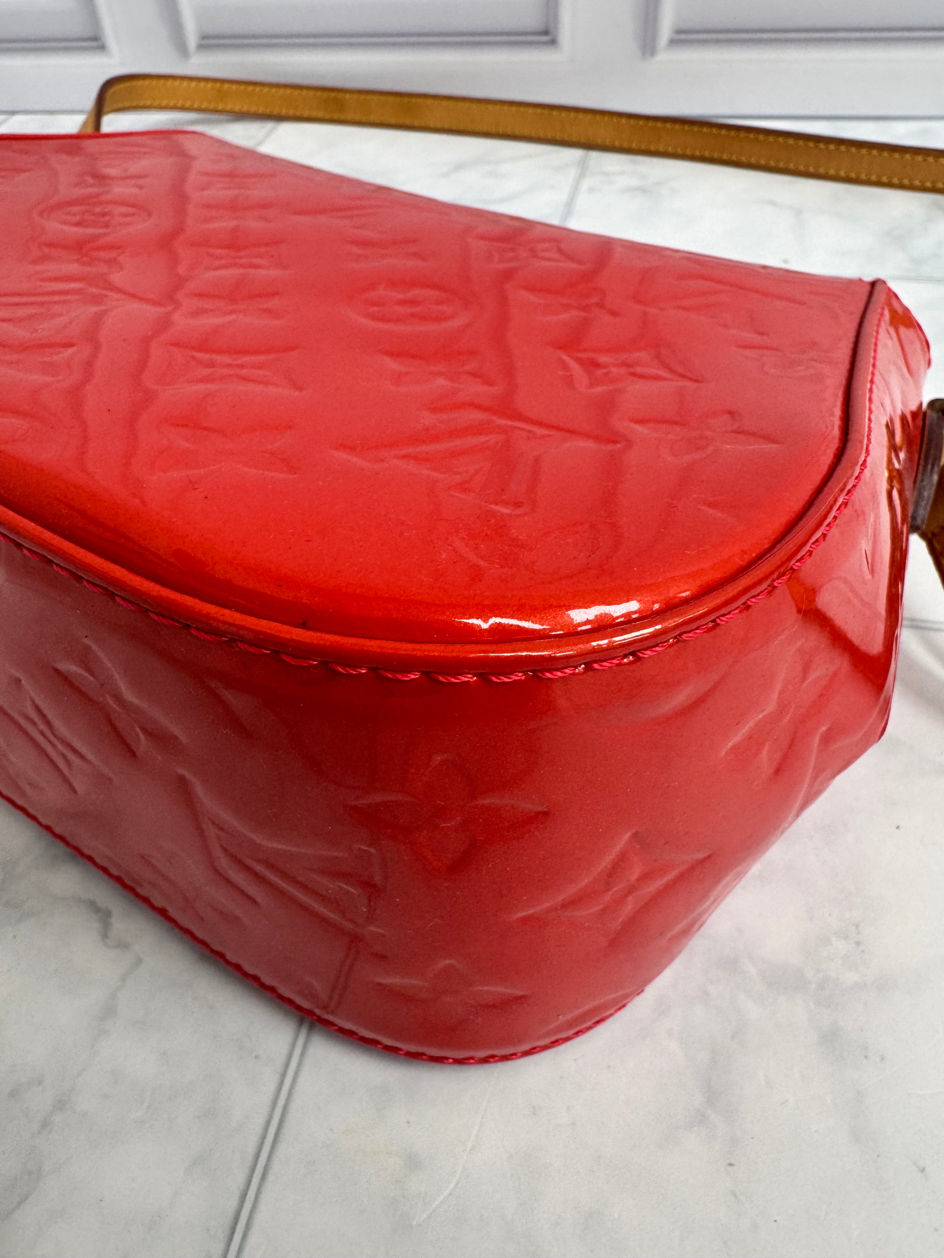Louis Vuitton Red Vernis Bellflower Bag GM