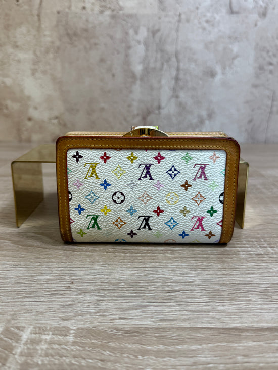 Louis Vuitton White Multicolore Monogram French Wallet