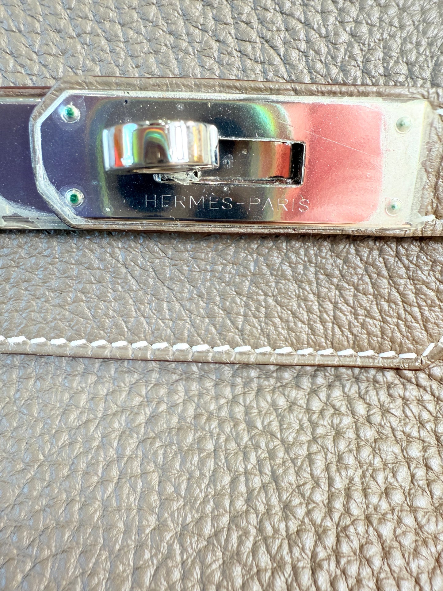 Hermes Etoupe Birkin 35 Handbag