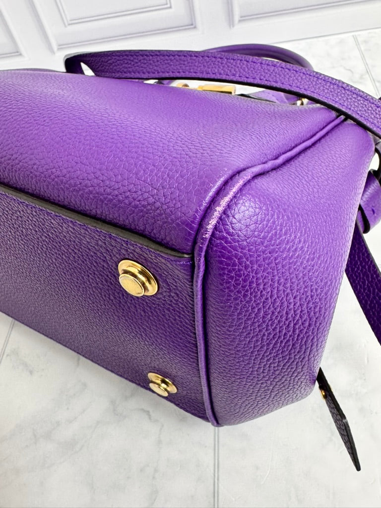 Louis Vuitton Purple Grained Leather Milla Bag MM