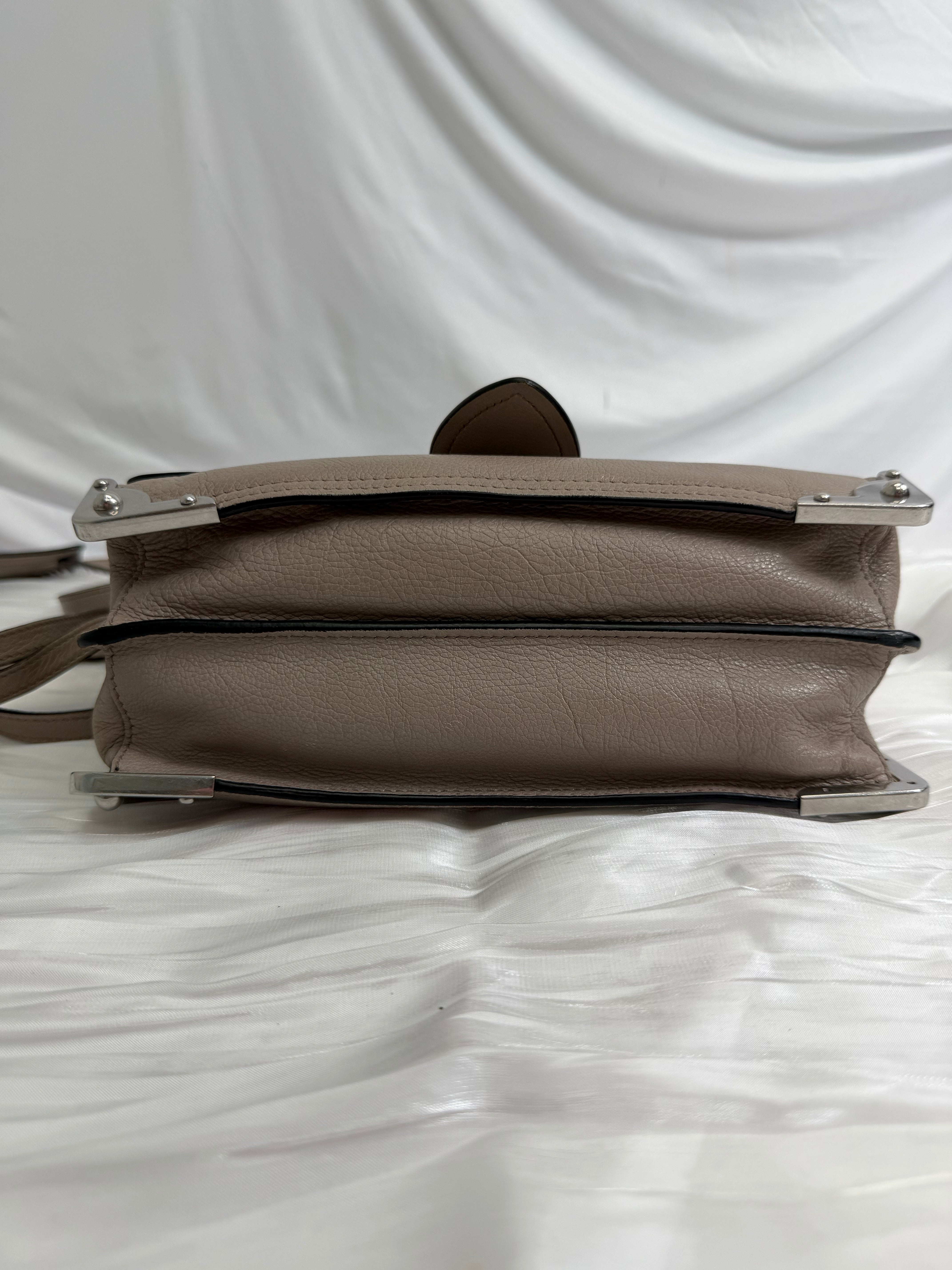 Prada Gray Leather Cahier 2Way Bag