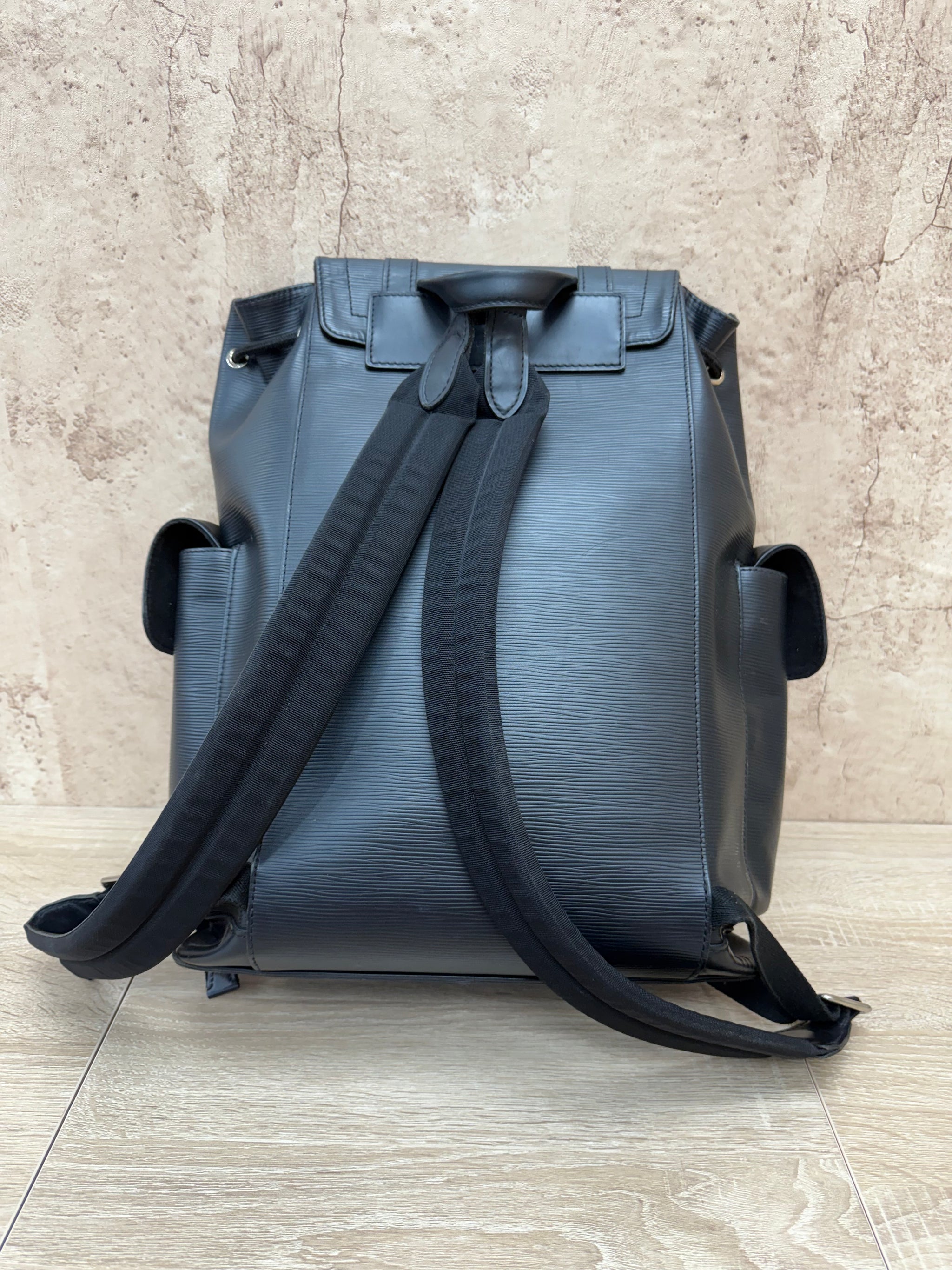 Louis Vuitton Black Epi Christopher Backpack