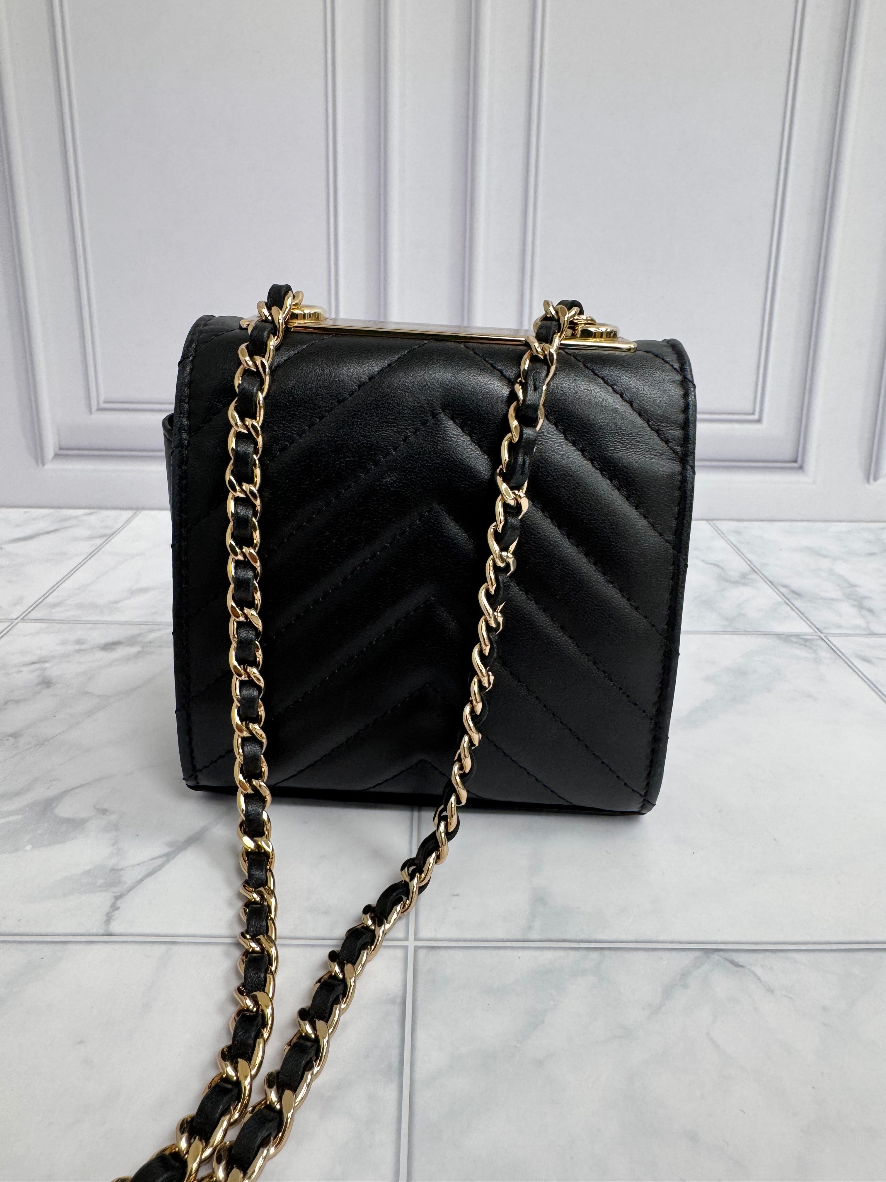 *DONS DROP* Chanel Black Quilted Lambskin Leather Trendy CC Mini Crossbody