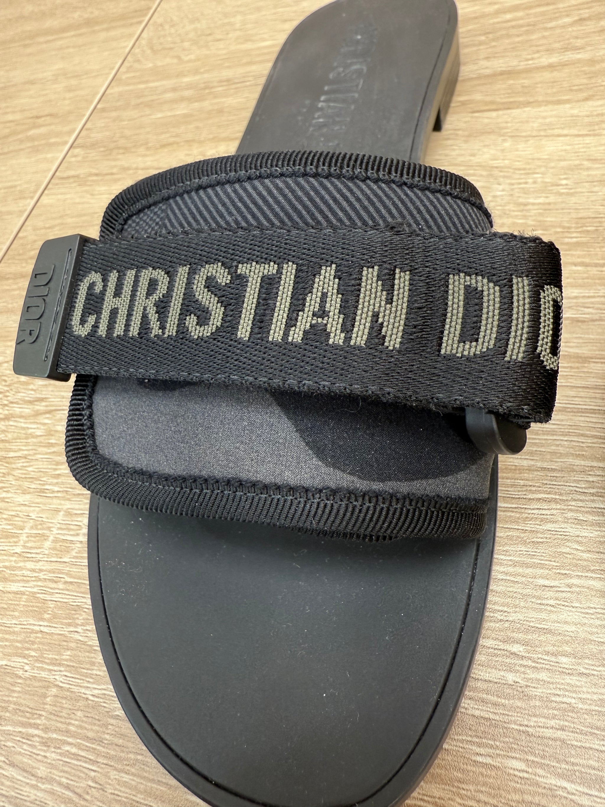 BRAND NEW- Christian Dior Black Camouflage Dio(r)evolution Slides Size: 37/7