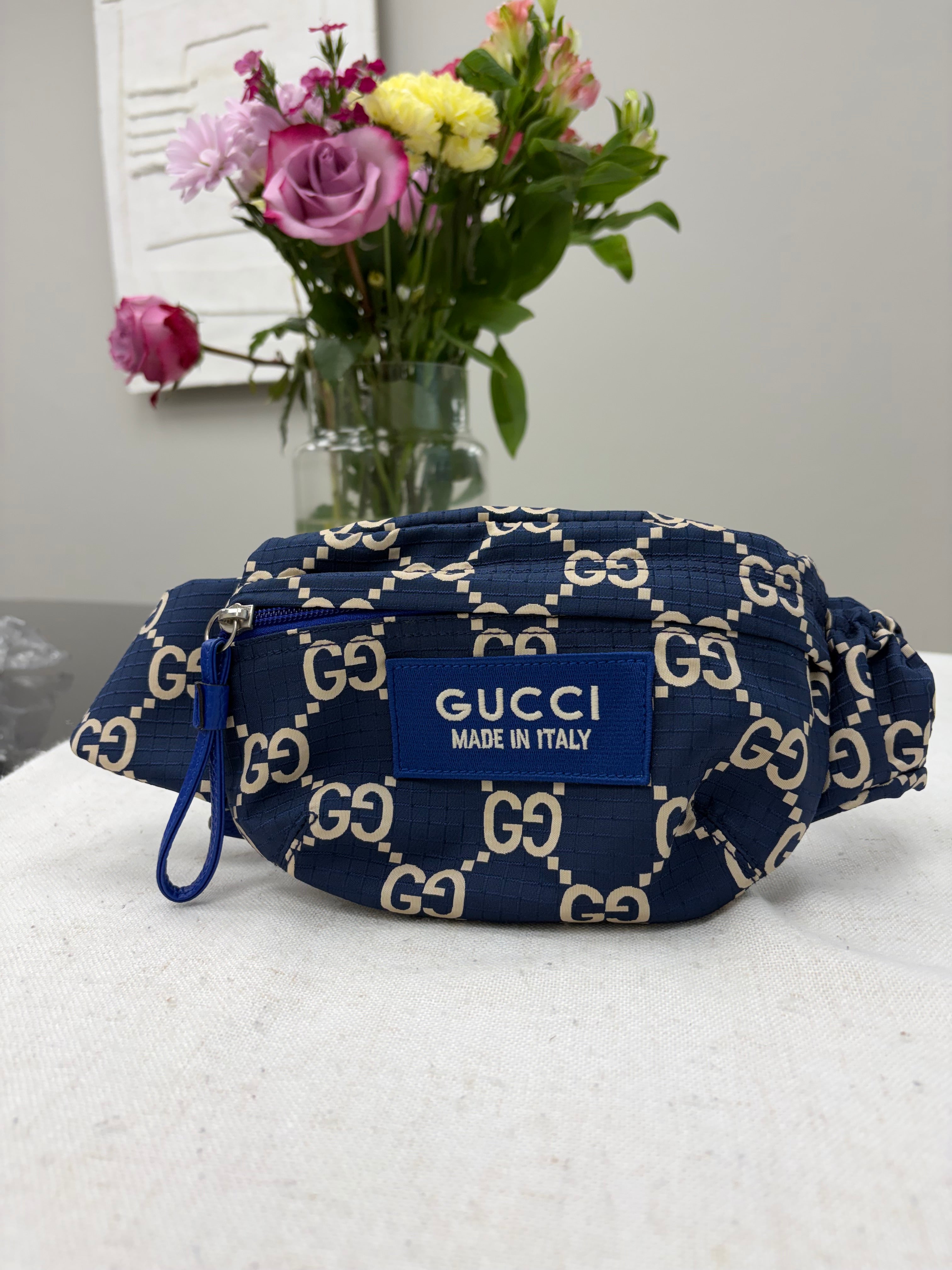 *DONS DROP* Gucci Blue GG Canvas Ripstop Belt bag
