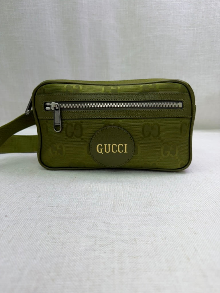 Gucci Green GG Nylon Off The Grid Belt Bag
