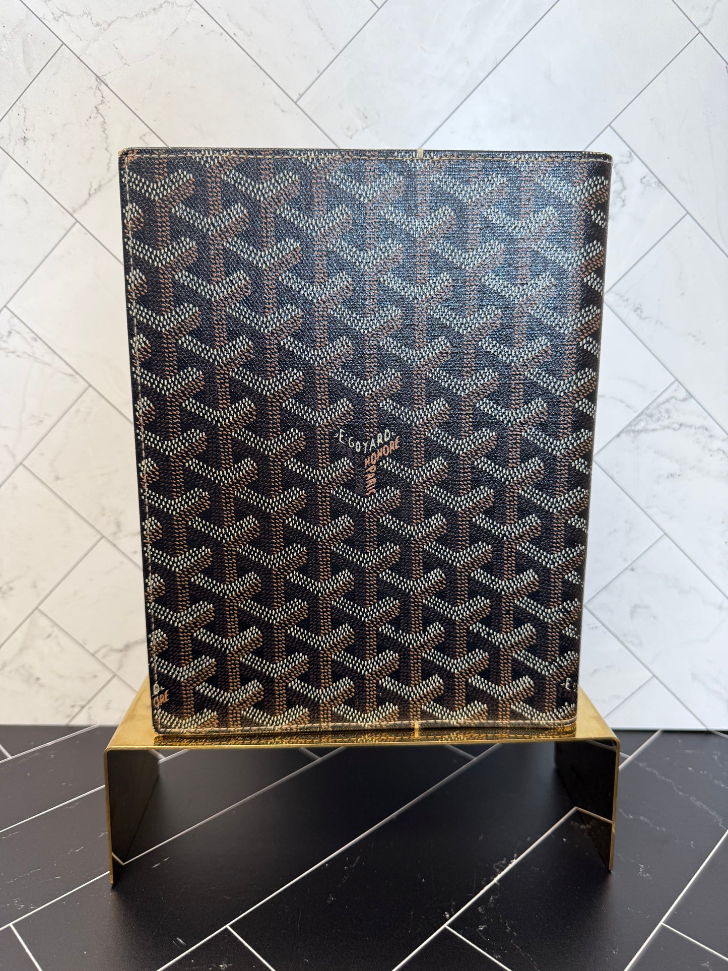 Goyard Black & Brown Castiglione Planner Cover