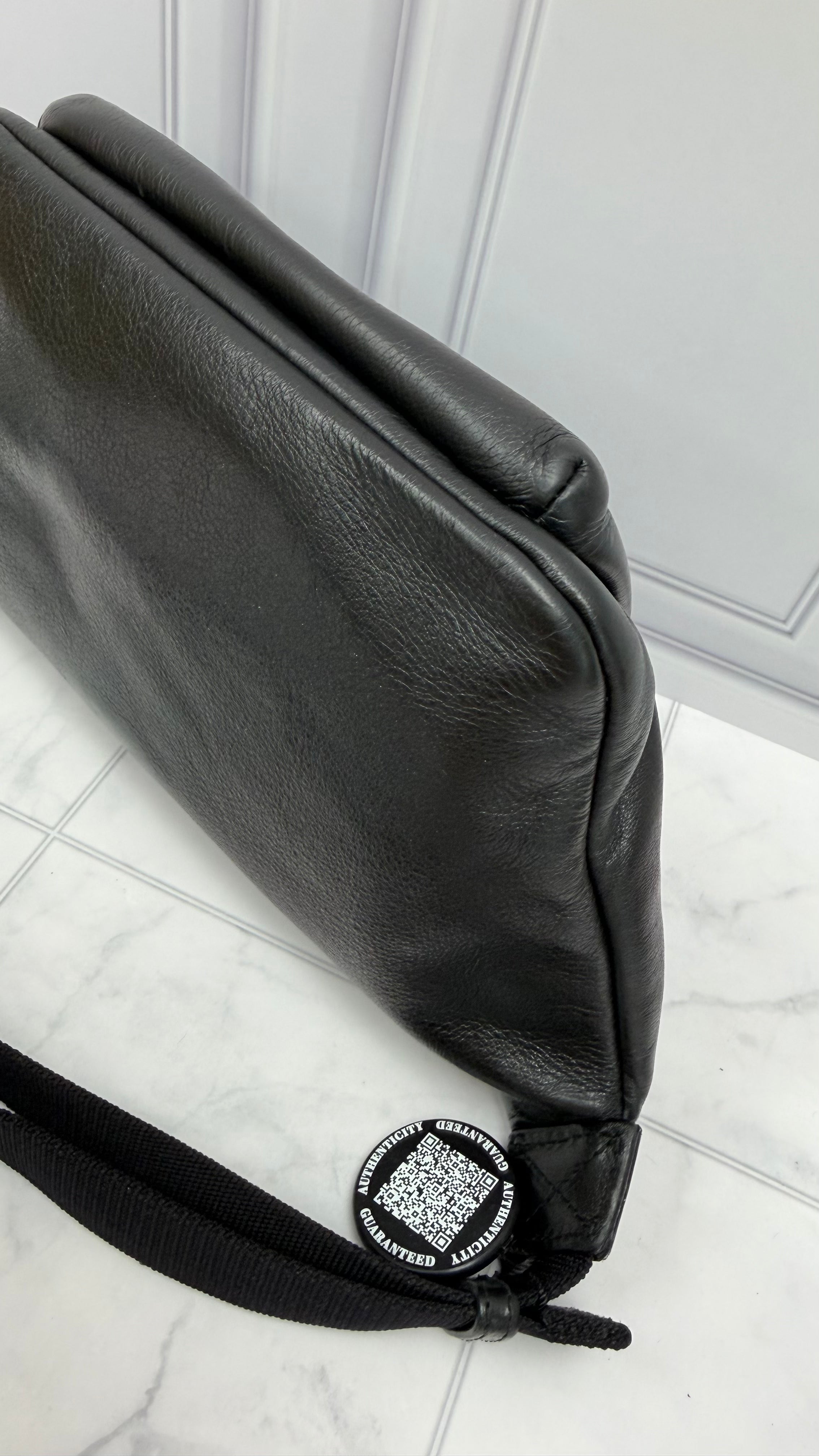 Balenciaga Black Leather Bum Bag