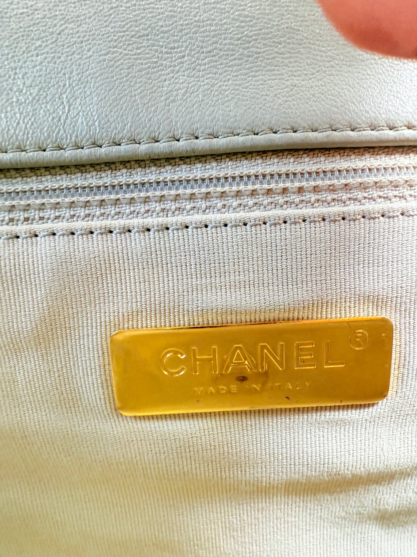 Chanel Cloud 19 Lambskin Grey Maxi Flap Bag