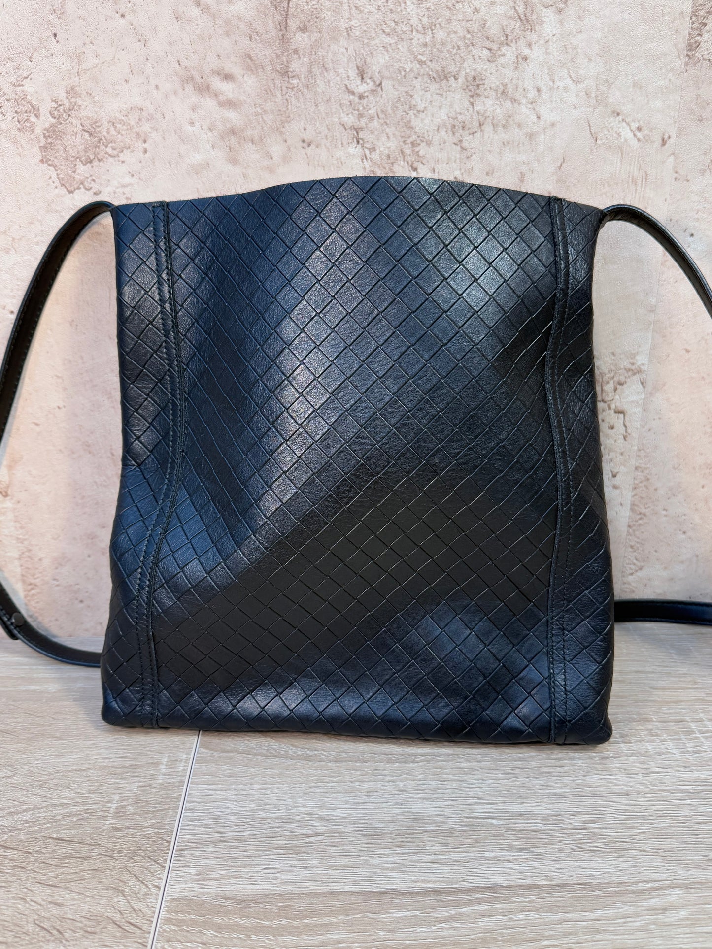 Bottega Veneta Black Leather Crossbody