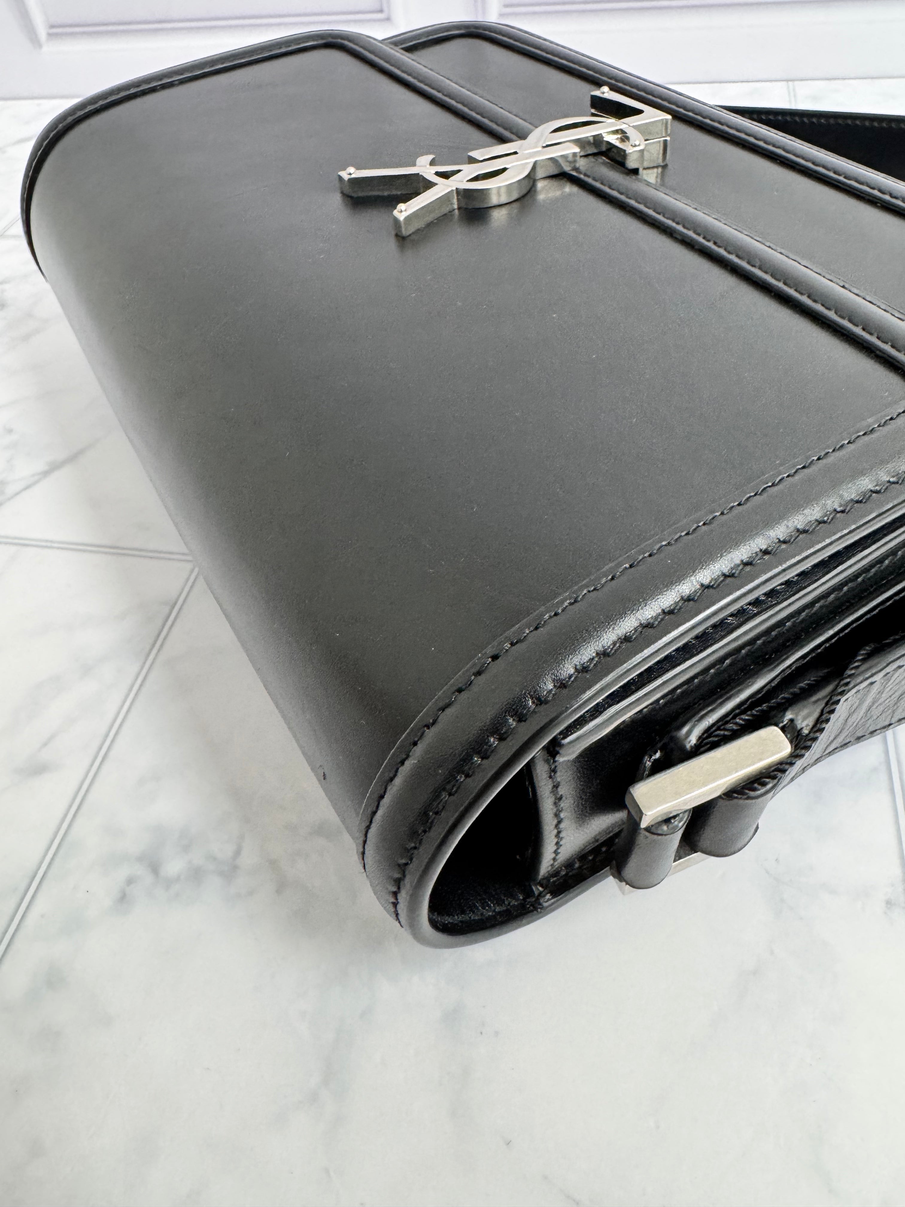 *DONS DROP* Saint Laurent YSL Black Leather Solferino Crossbody Bag