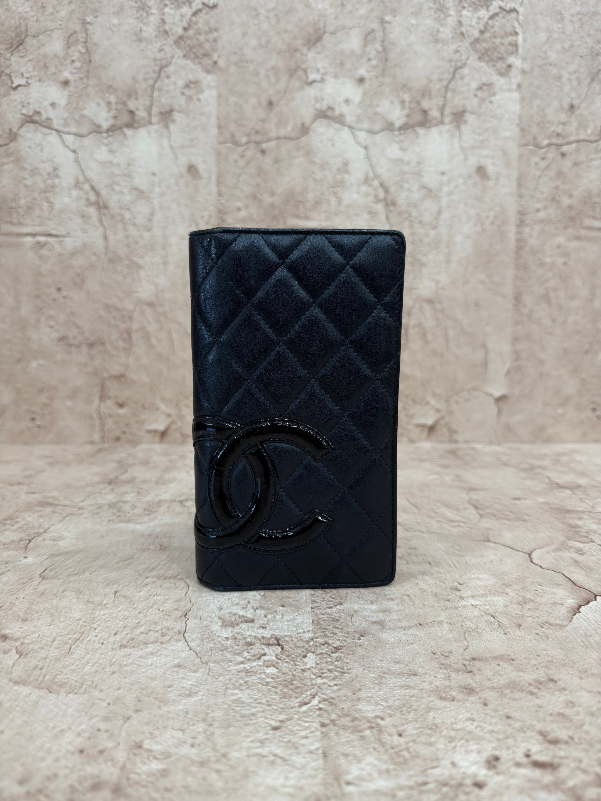 Chanel Black Lambskin Cambon Wallet