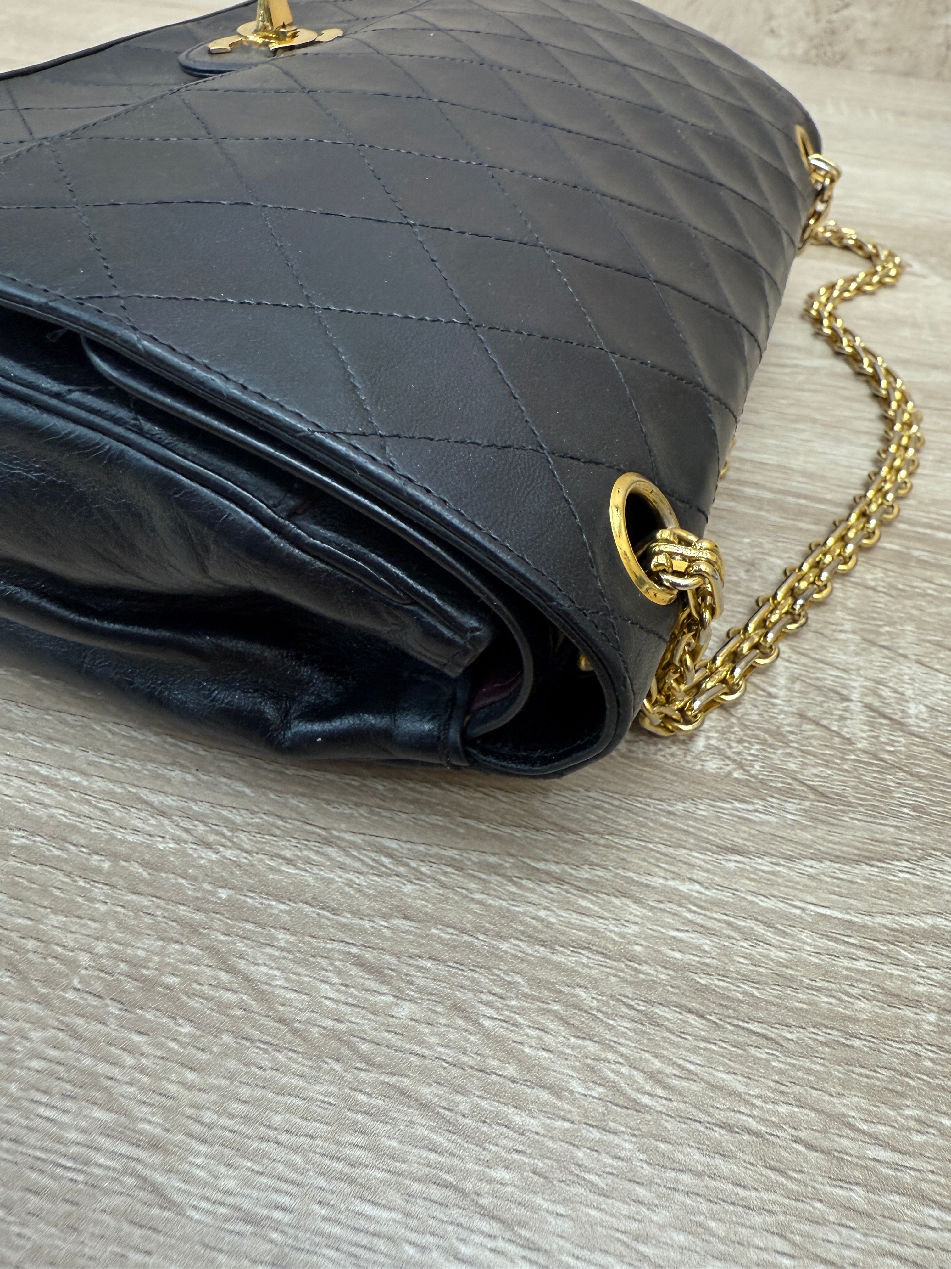 Chanel Black Quilted Calfskin Bijoux Double Flap Bag