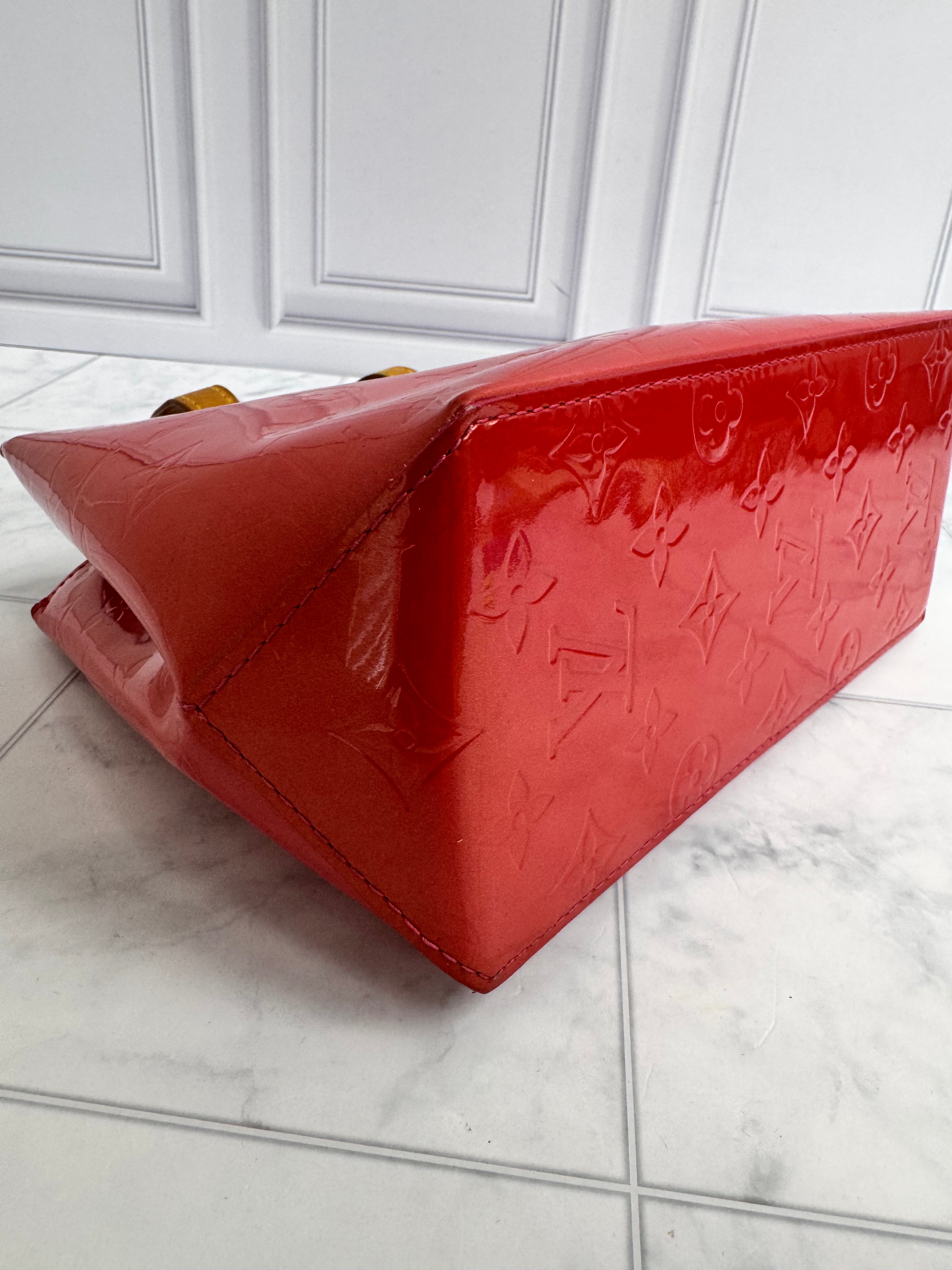 Louis Vuitton Red Vernis Reade Hand Bag PM